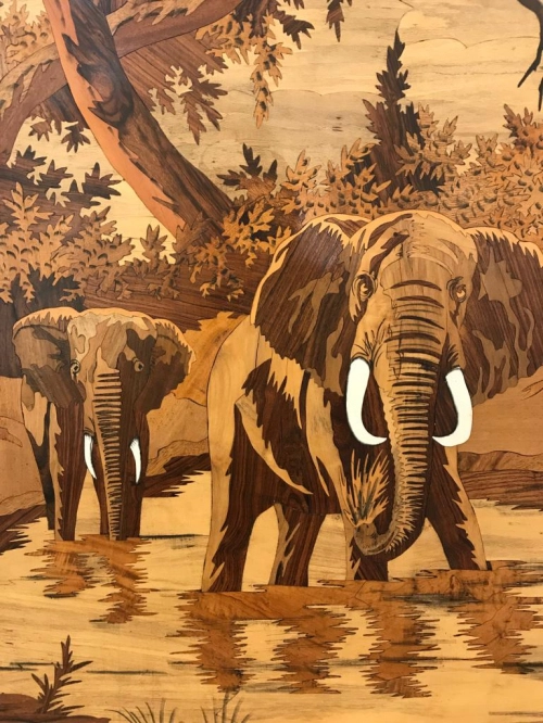 Panel Africa in Art Deco style 