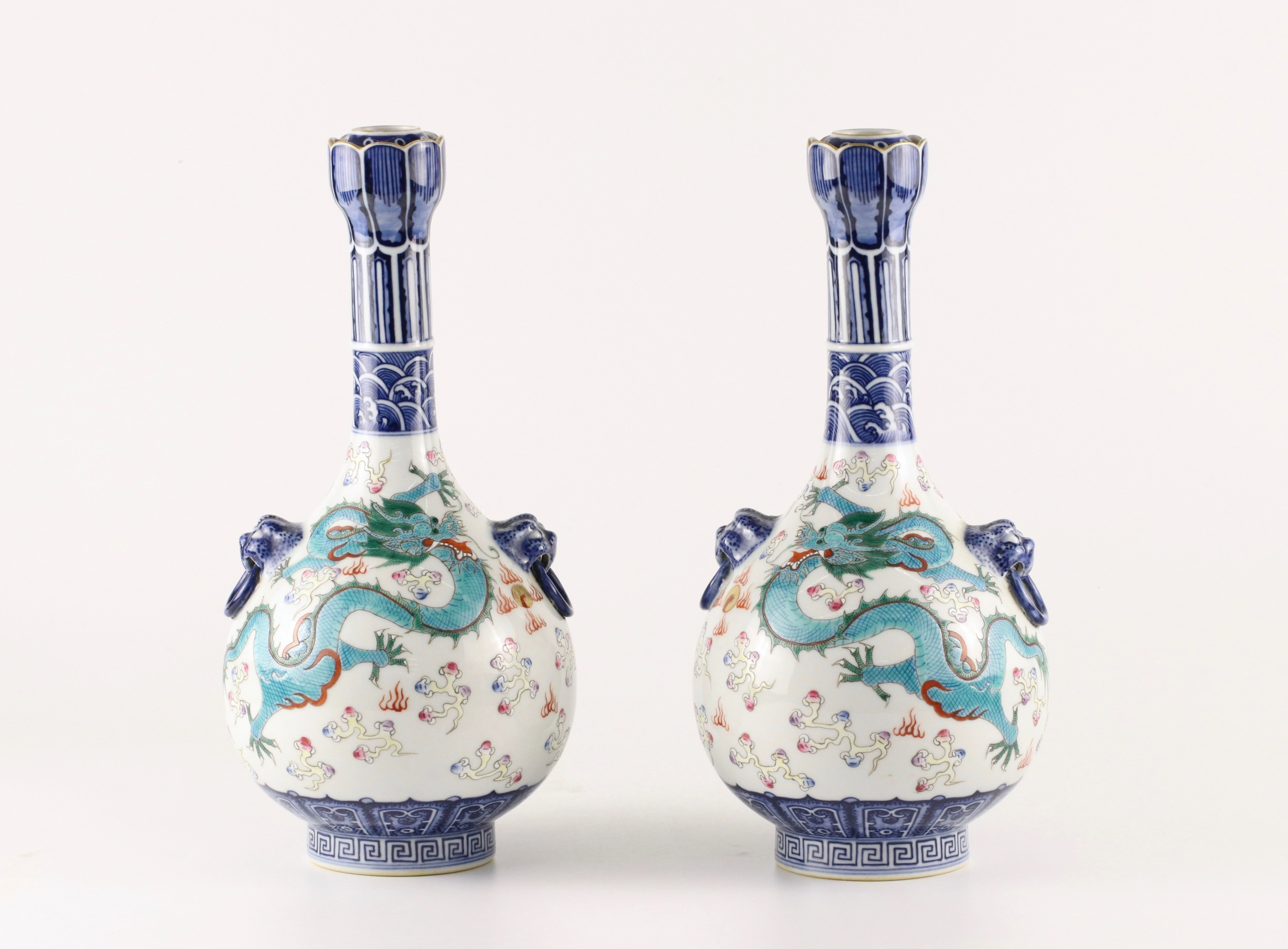 A pair of Chinese porcelain vases