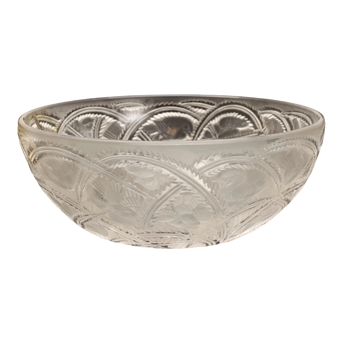 Lalique Crystal Bowl  Pinsons”