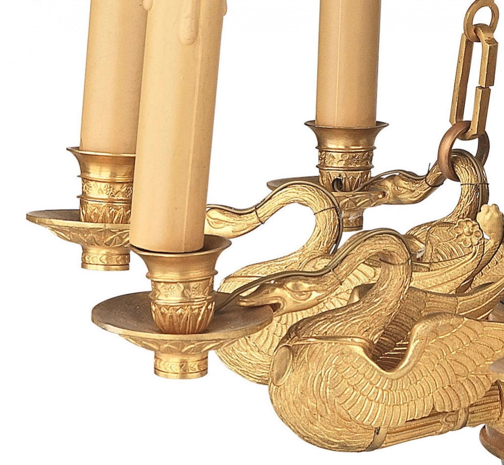 Une paire de lustres de style Empire. Russe