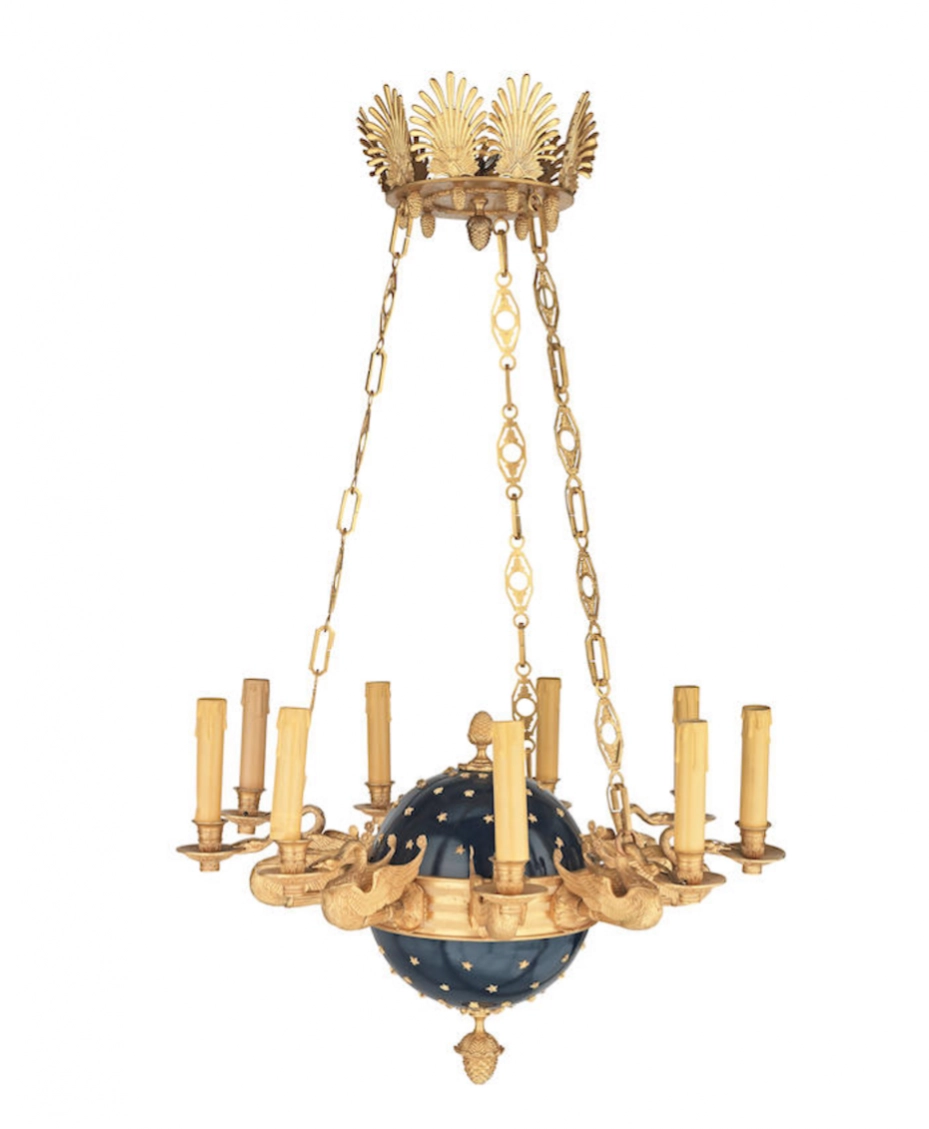 Une paire de lustres de style Empire. Russe