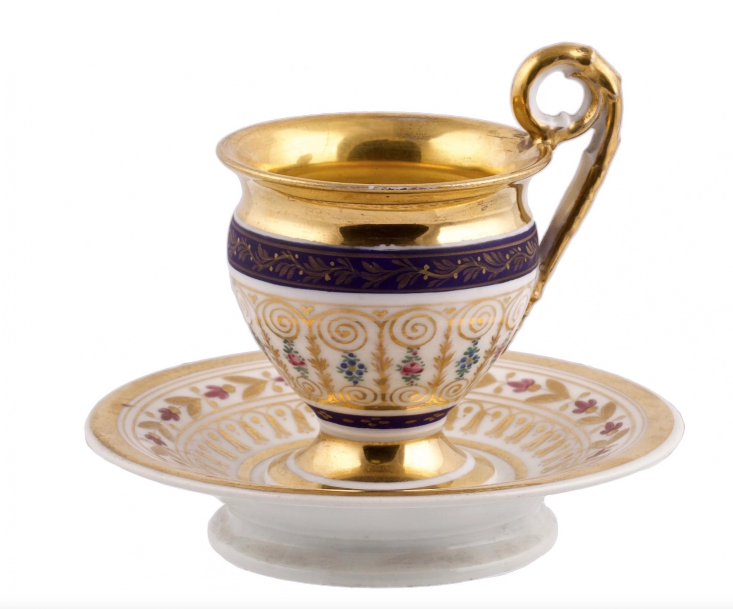 French porcelain tea cup & saucer