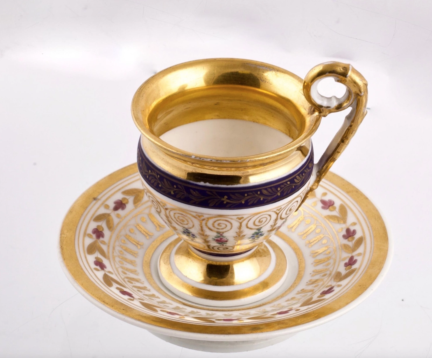 French porcelain tea cup & saucer