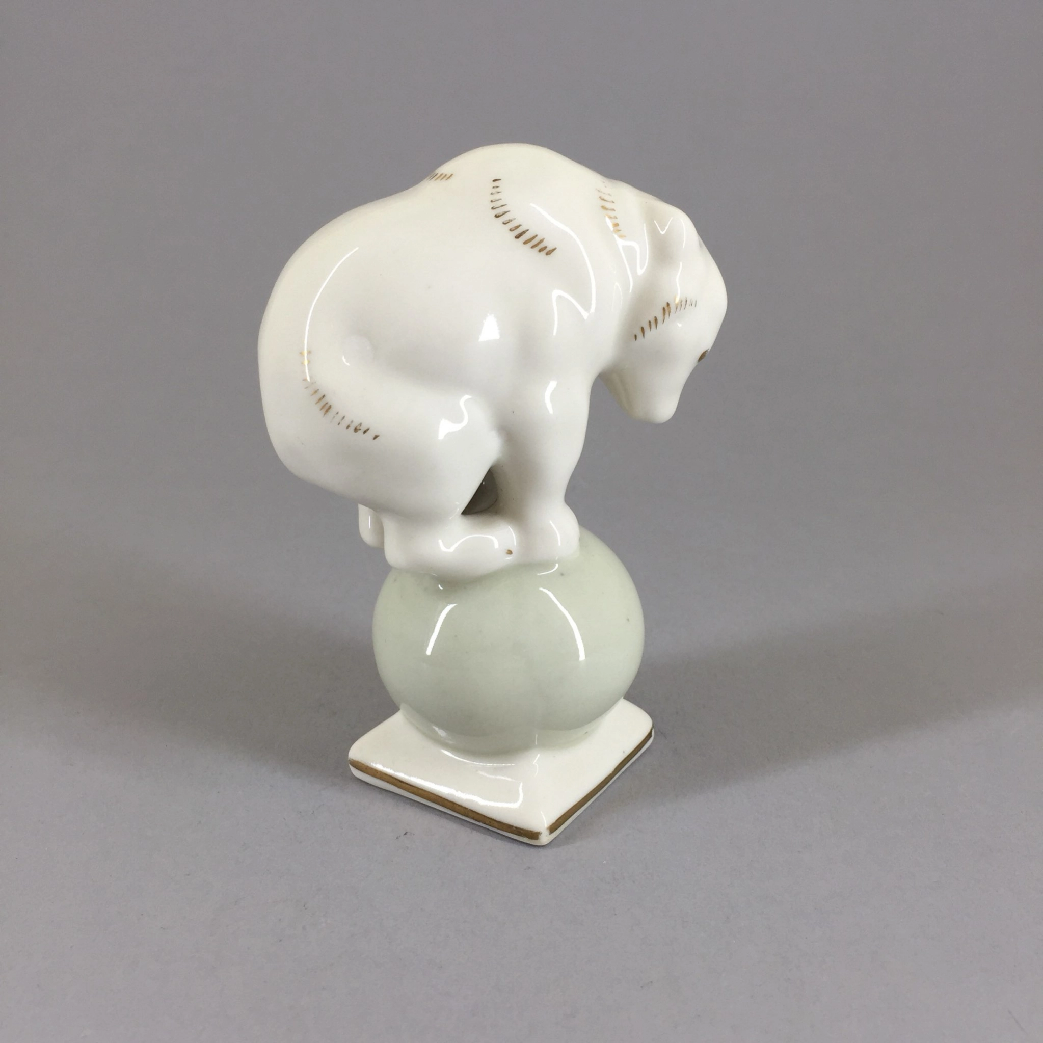 Porcelain figure White bear on the ball RFF