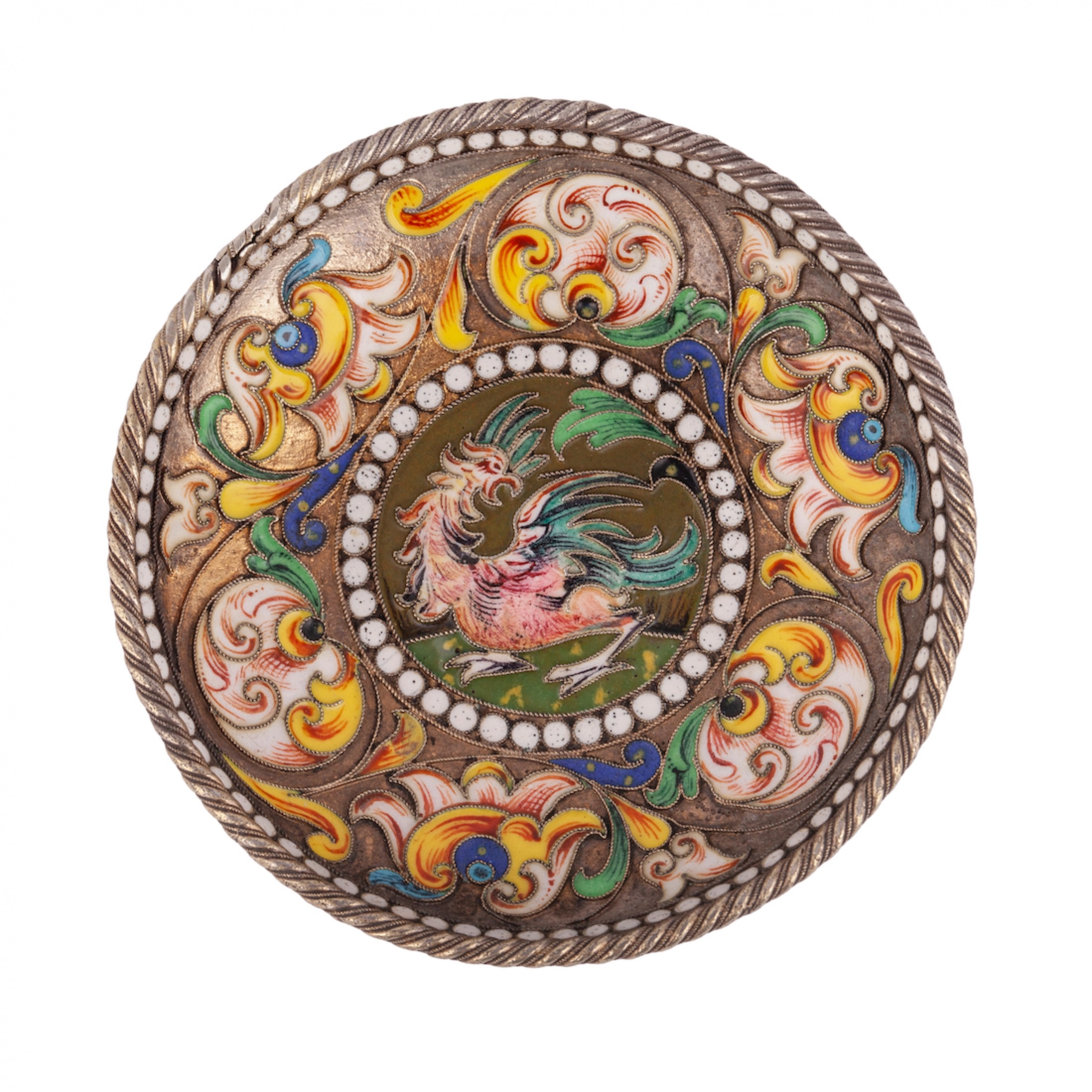 Russian silver saucer on the legs. Fedor Ryukert 19th century.