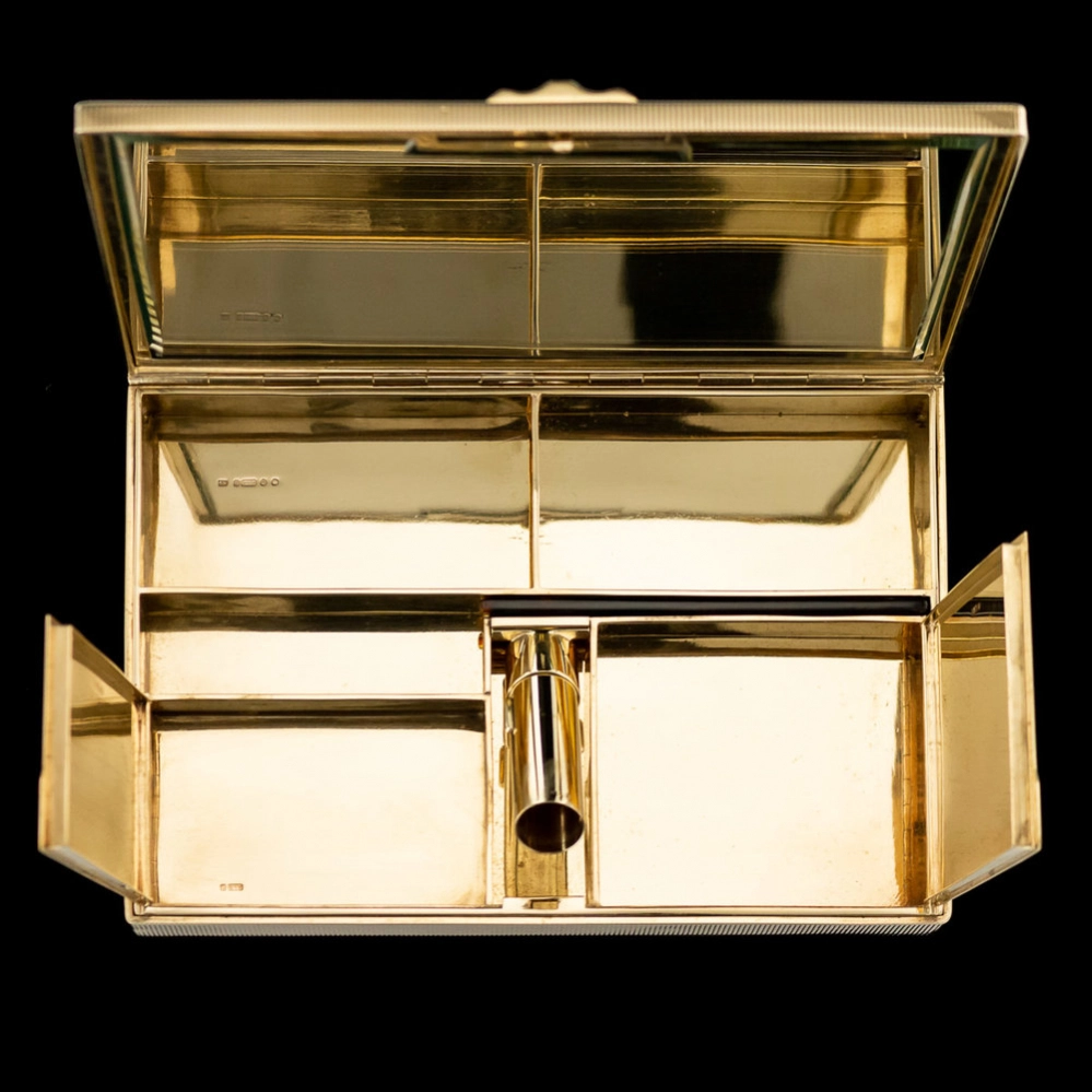 Necessaire de table Cartier Art Deco en or 9K