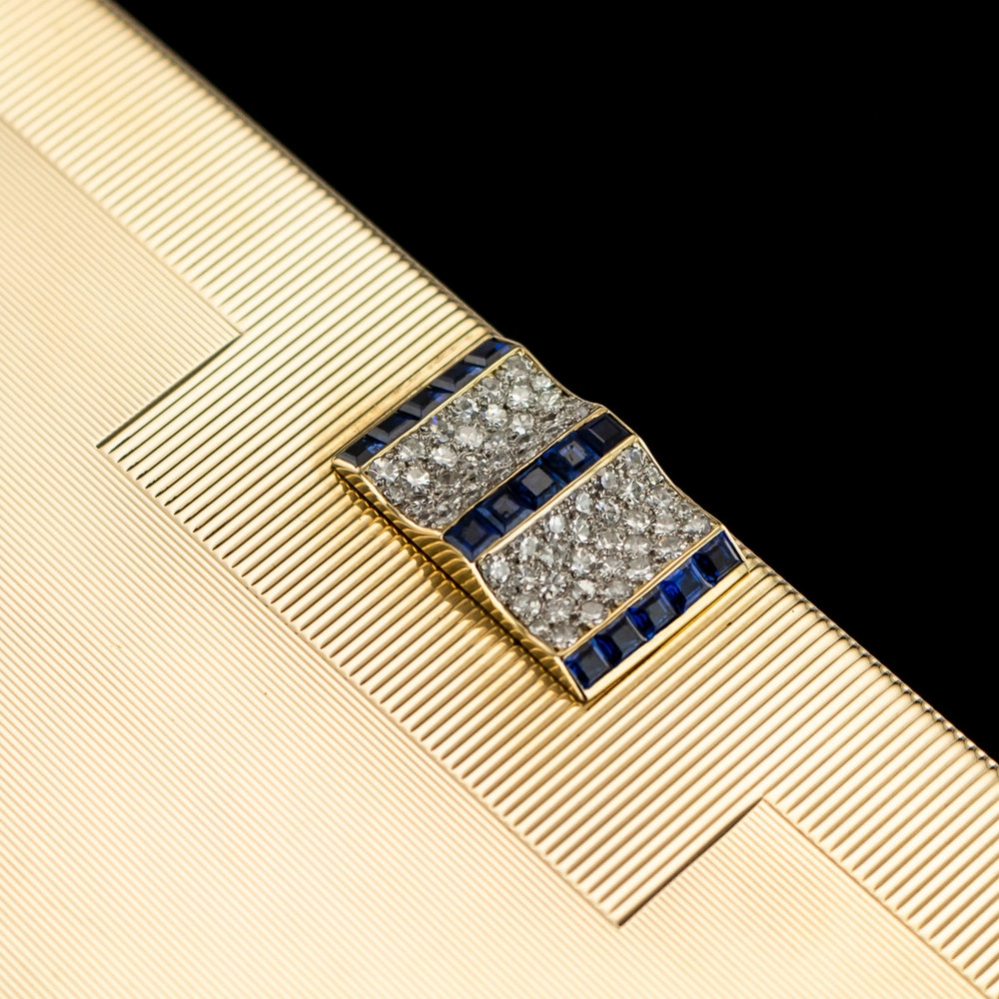 Necessaire de table Cartier Art Deco en or 9K