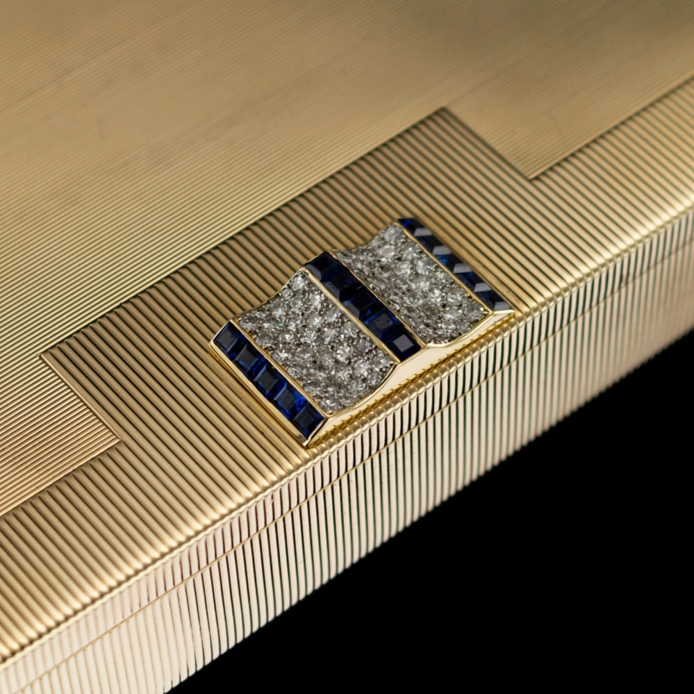 Necessaire de table Cartier Art Deco en or 9K