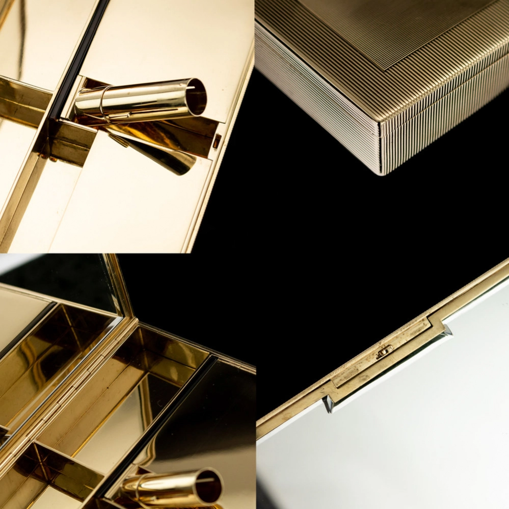 Necessaire de table Cartier Art Deco en or 9K