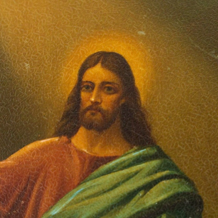 Icône du debut du XXe siècle representant le Christ Pantokrator