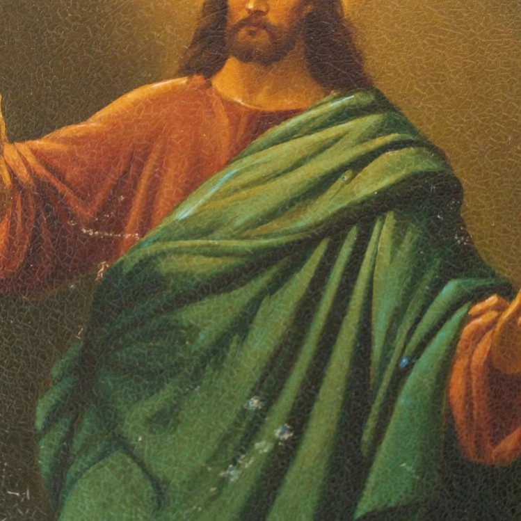 Icône du debut du XXe siècle representant le Christ Pantokrator