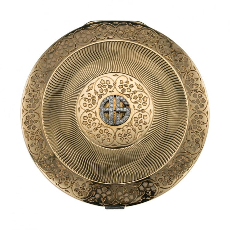 Poudrier d`or Cartier. Art Deco. 