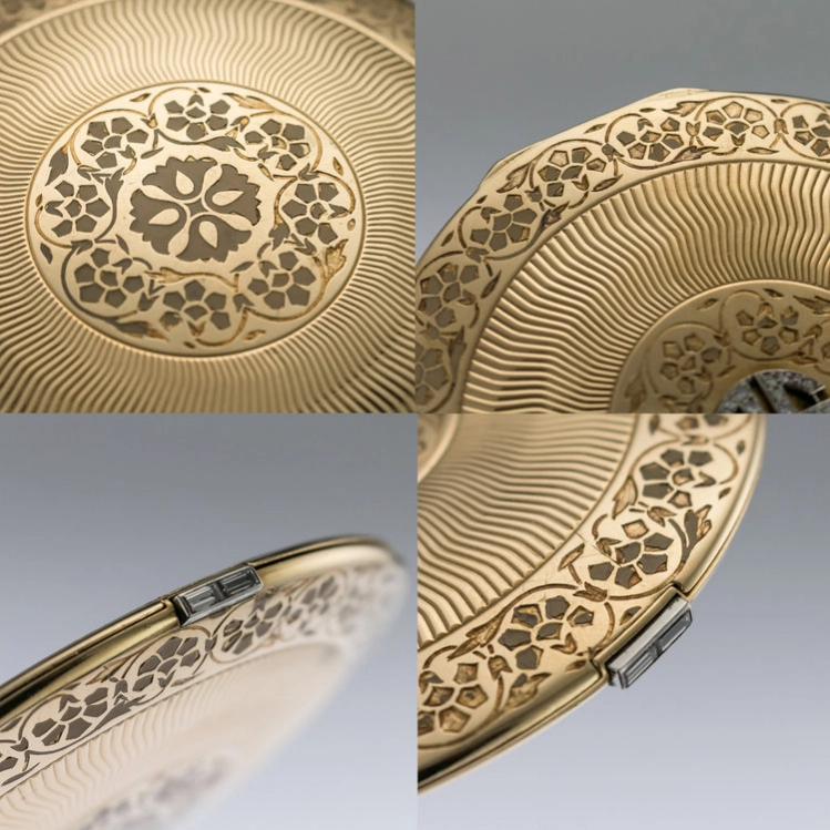 Poudrier d`or Cartier. Art Deco. 