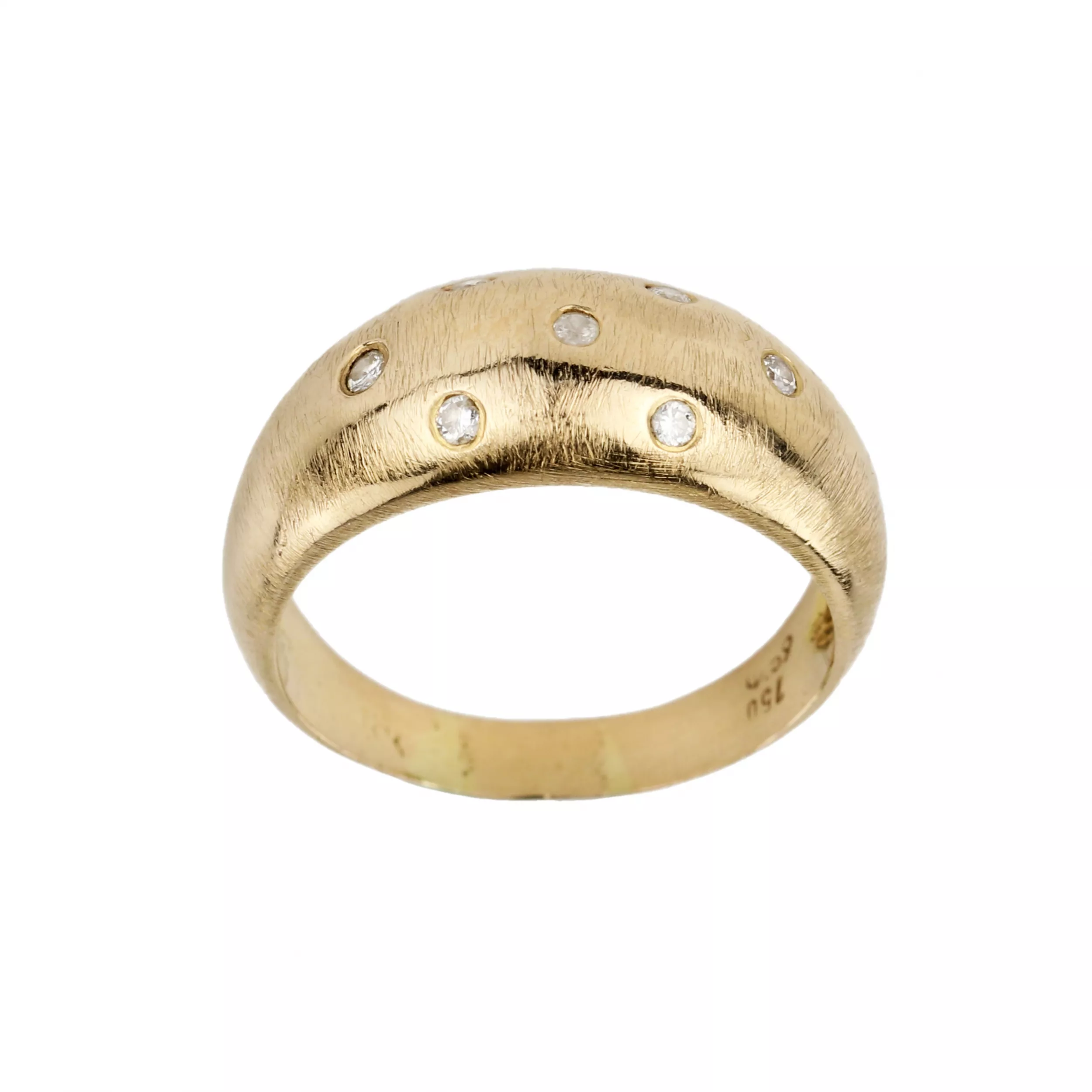 Bague en or avec diamants. 