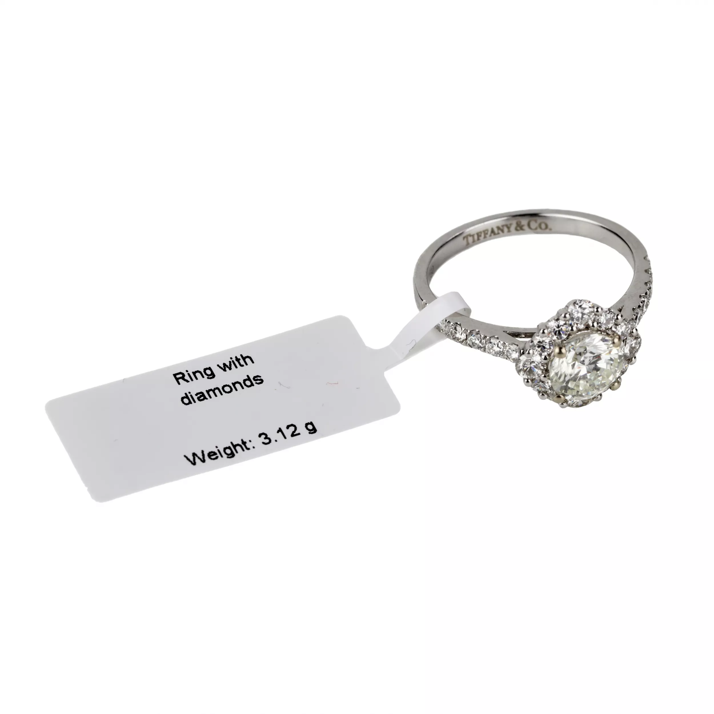 BAGUE EN OR BLANC 18 CARATS SERTIE DE DIAMANTS