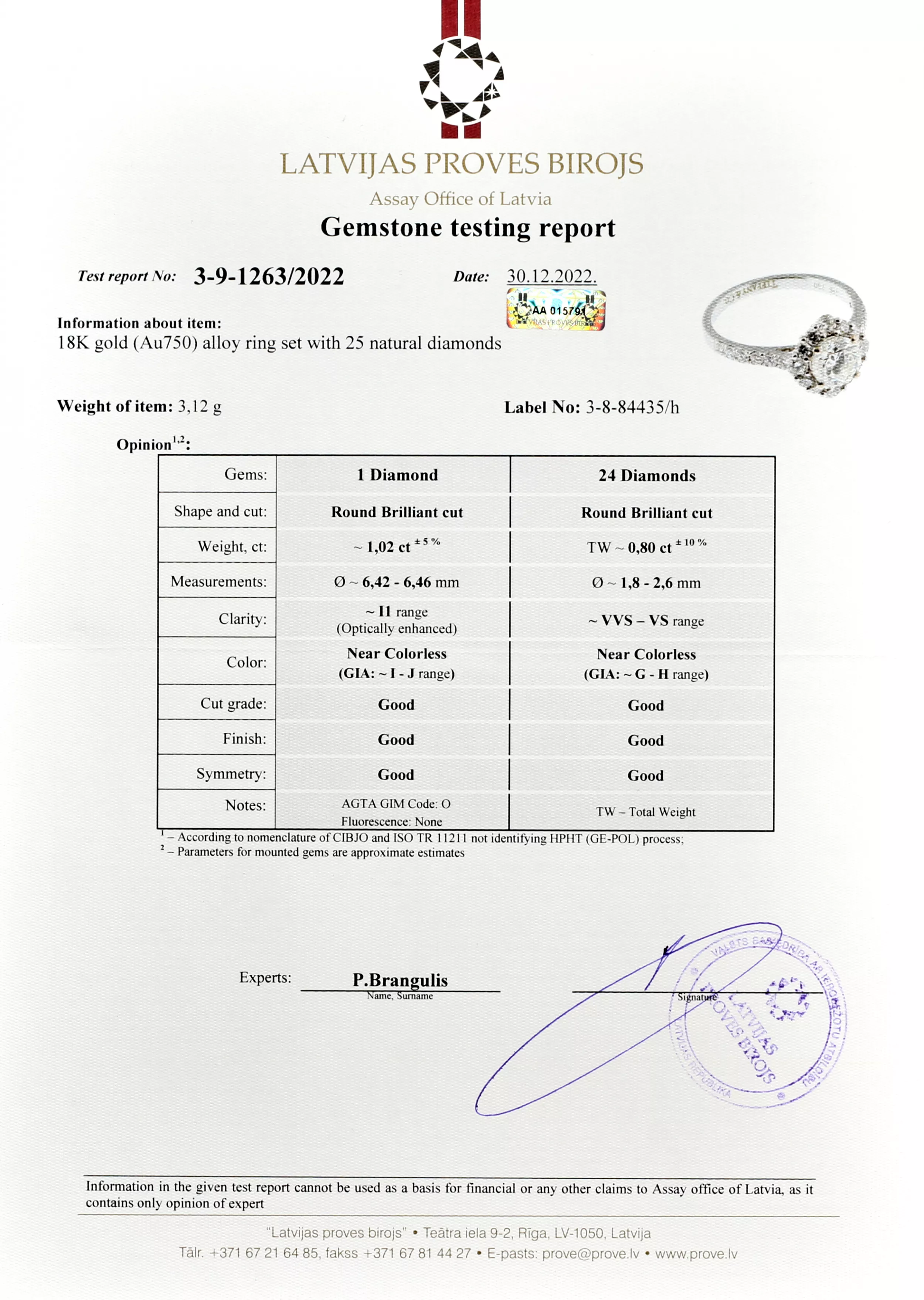 BAGUE EN OR BLANC 18 CARATS SERTIE DE DIAMANTS