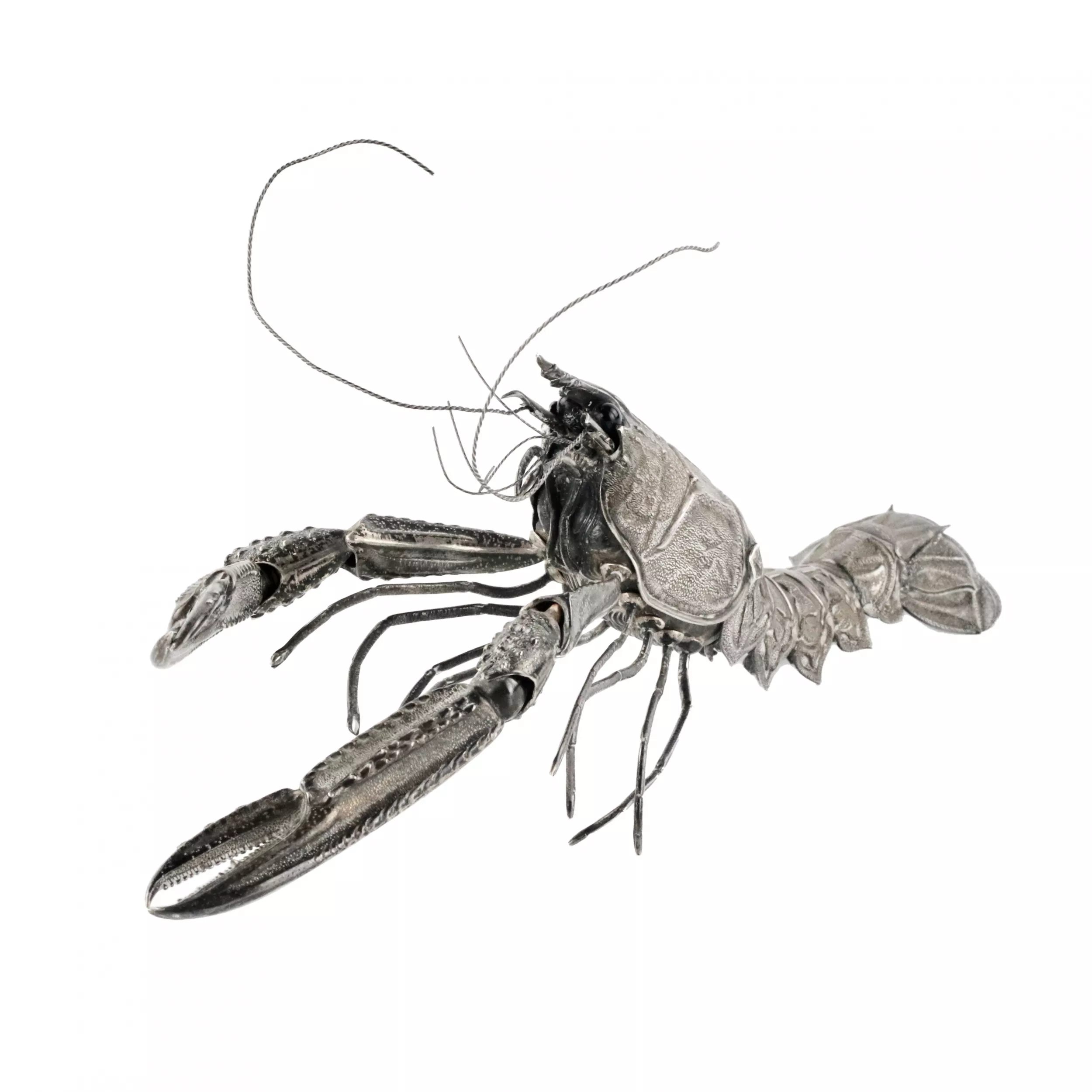 Spanish, decorative, 20th century silver lobster. 