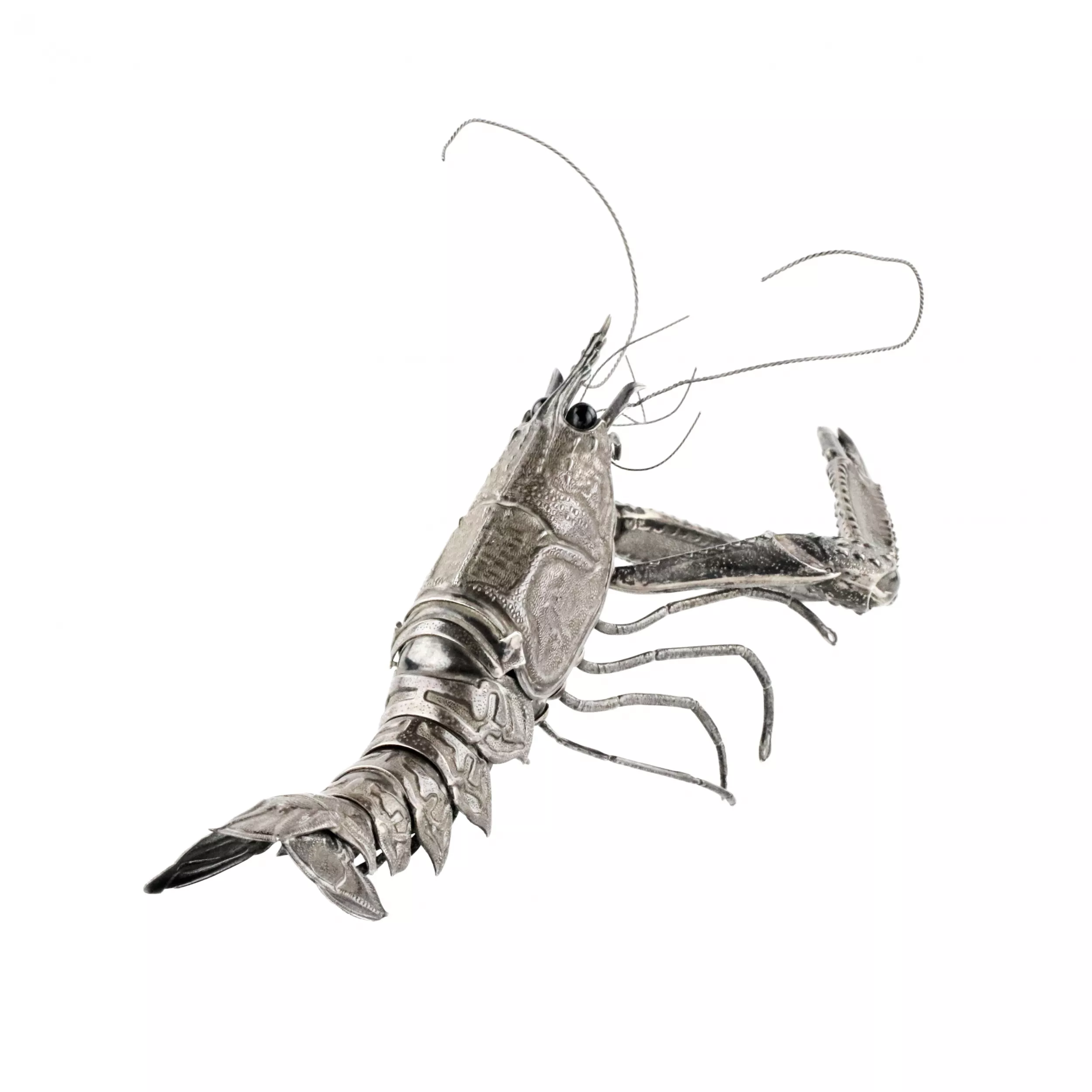 Spanish, decorative, 20th century silver lobster. 