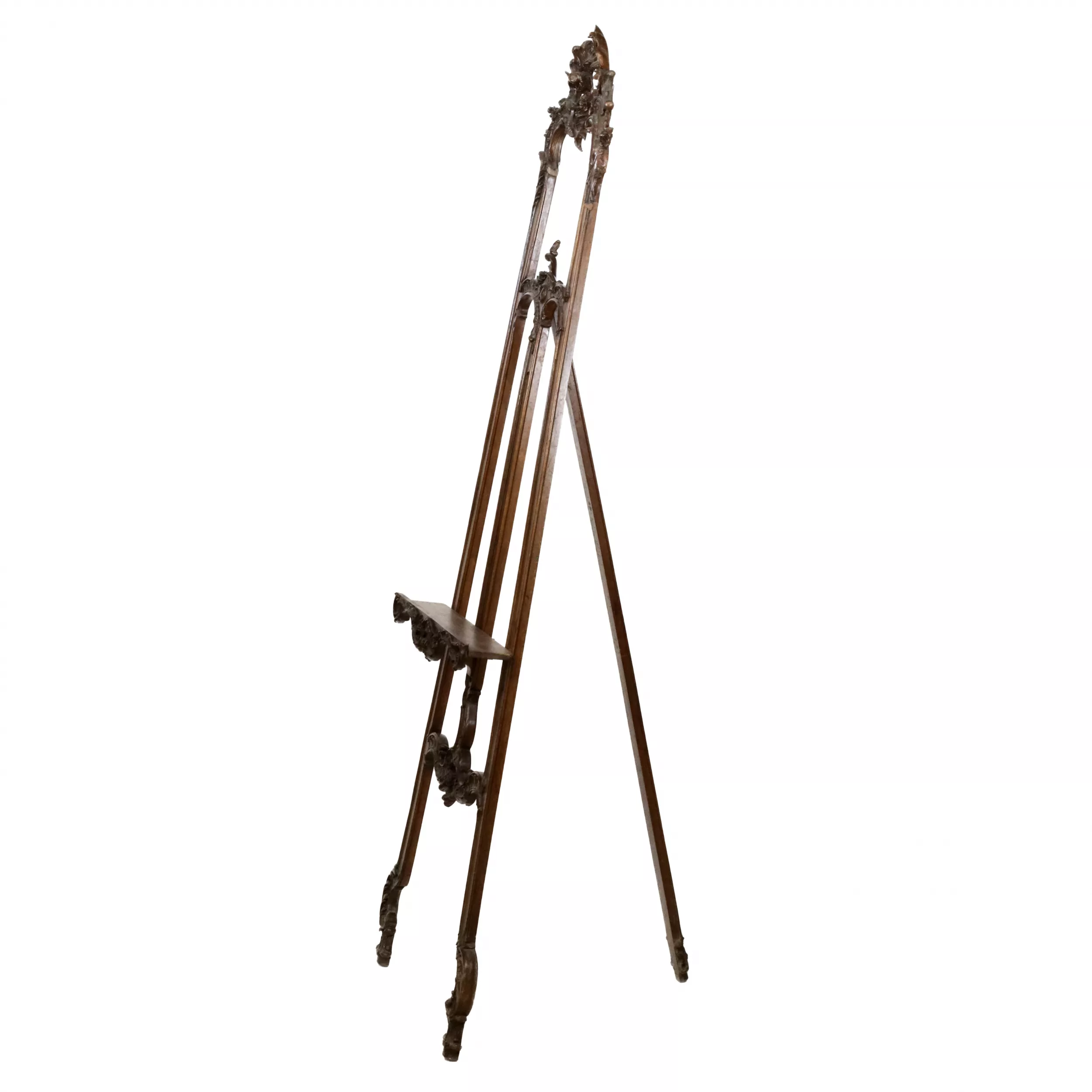 Carved, wooden easel of the turn of the 19th-20th centuries in neo-rococo style. 
