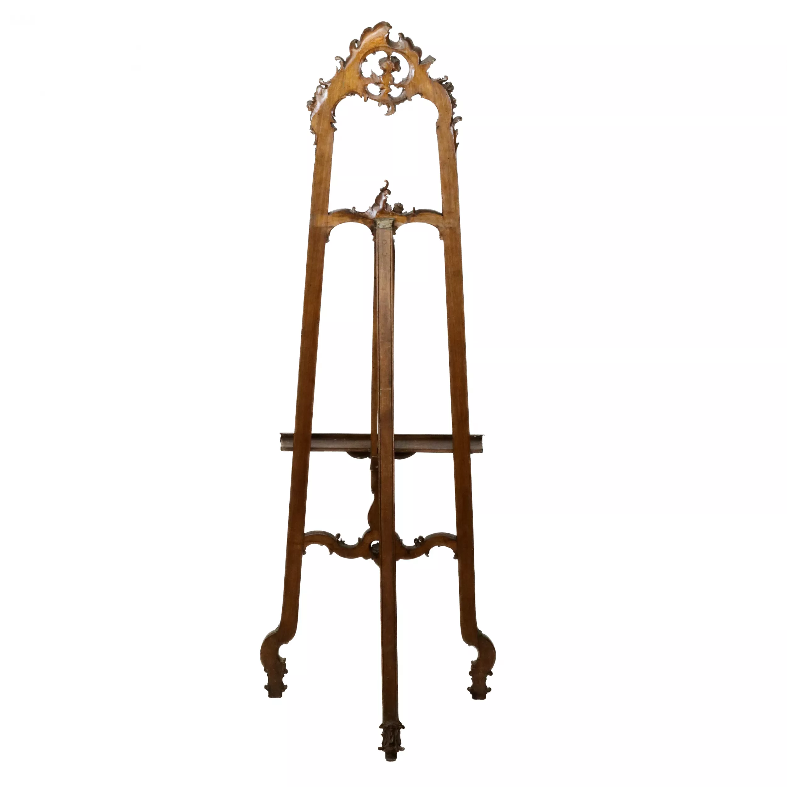 Carved, wooden easel of the turn of the 19th-20th centuries in neo-rococo style. 
