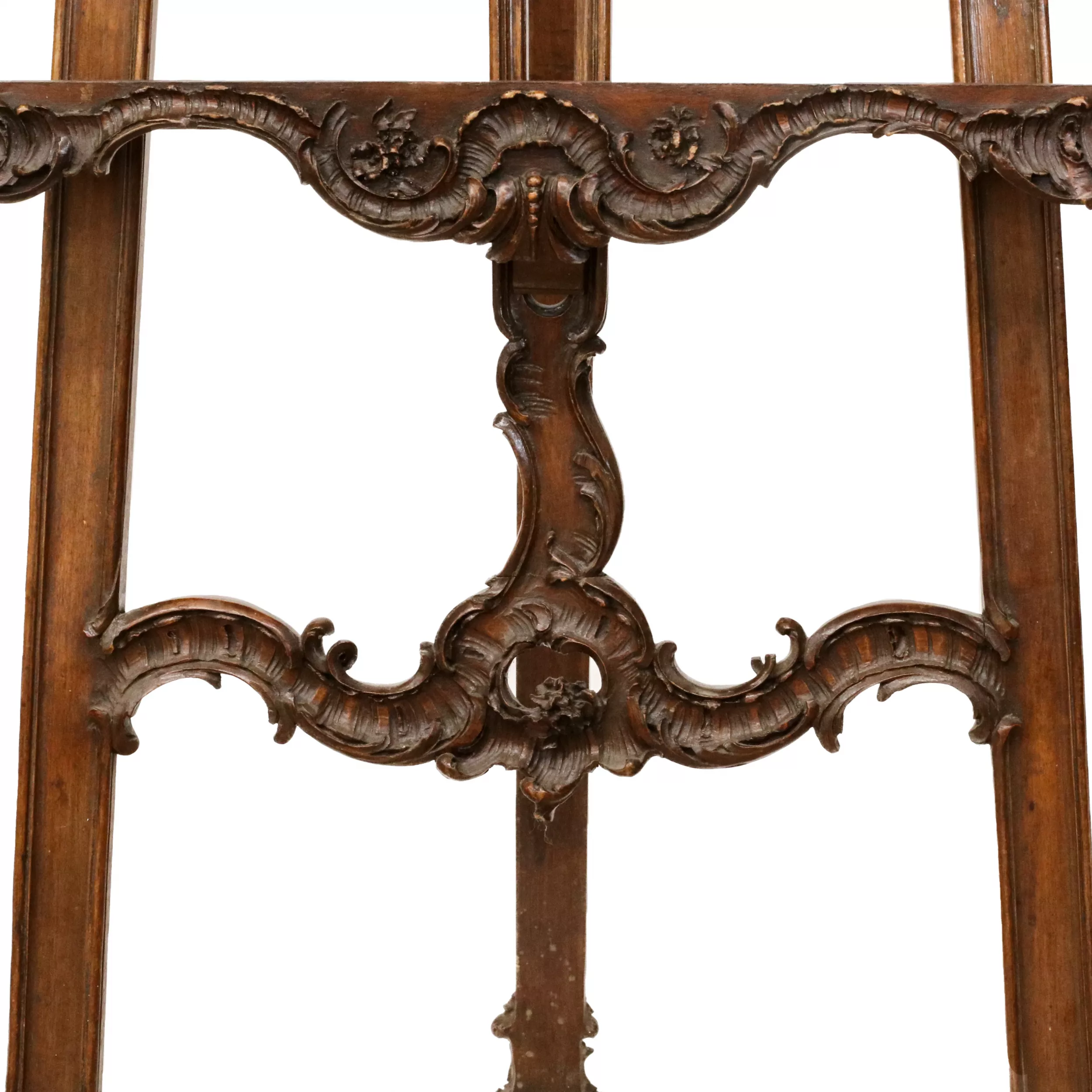Carved, wooden easel of the turn of the 19th-20th centuries in neo-rococo style. 
