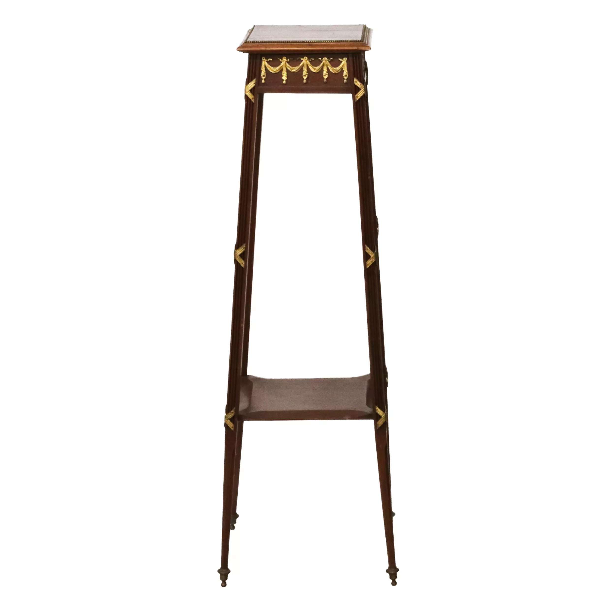 Neoclassical mahogany console with gilded bronze, late 19th century. 