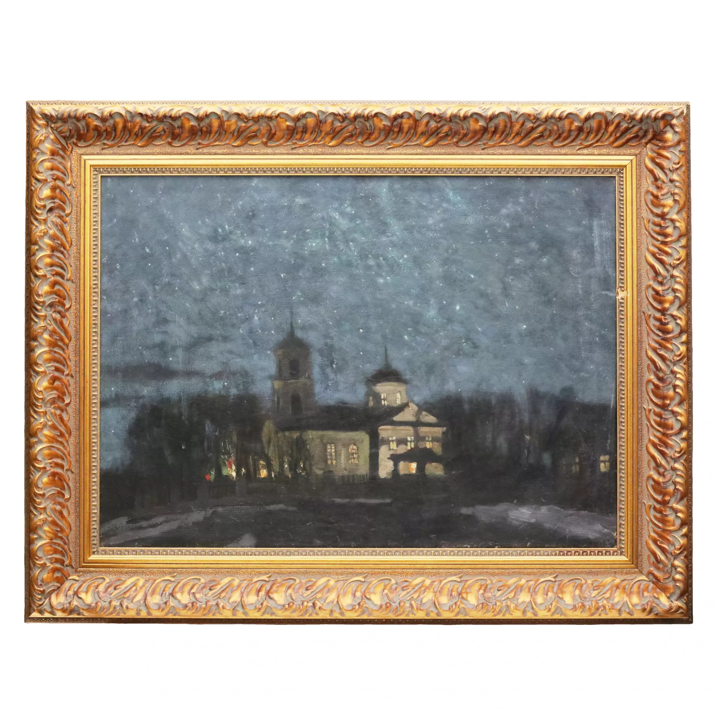Stanislav Joukovski. Paysage nocturne. Ciel étoilé. 