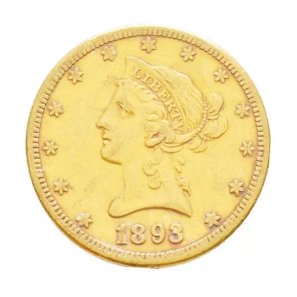 Монета номиналом 10 долларов Свободы 1893