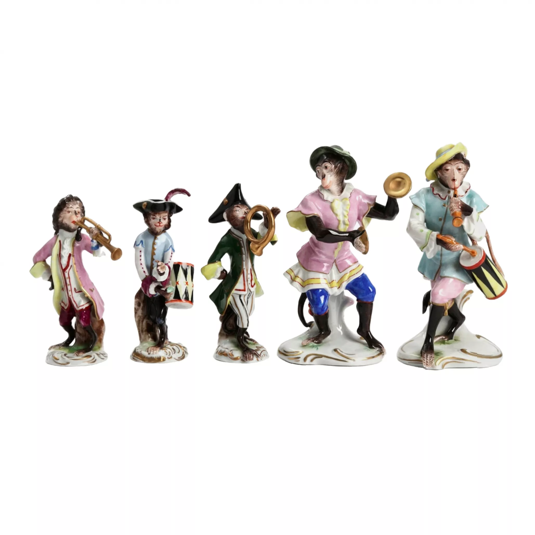 Porcelain group Monkey Orchestra.