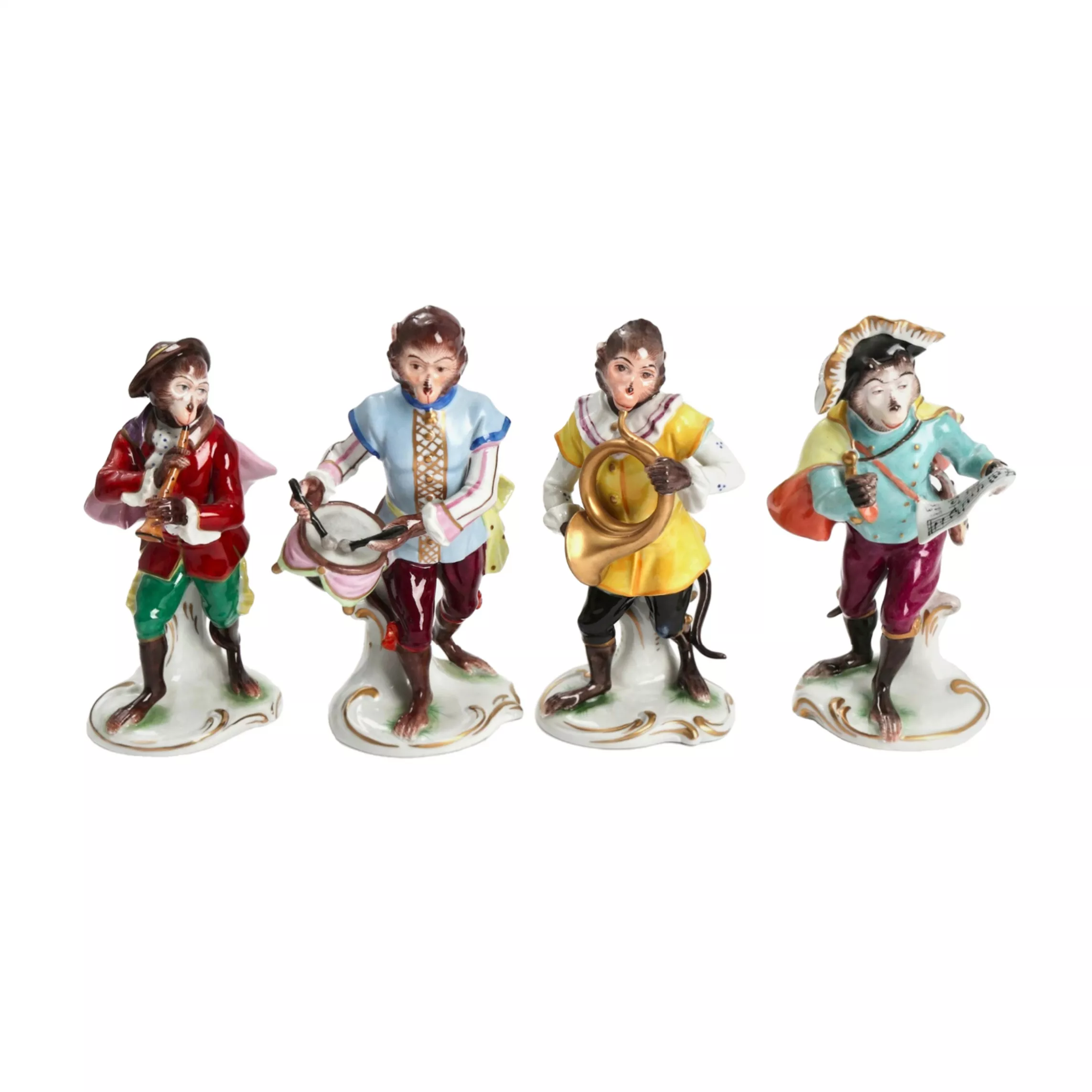 Porcelain group Monkey Orchestra.