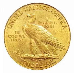 1909 $10 Indian Head Gold Coin Weight: 16.78 g 