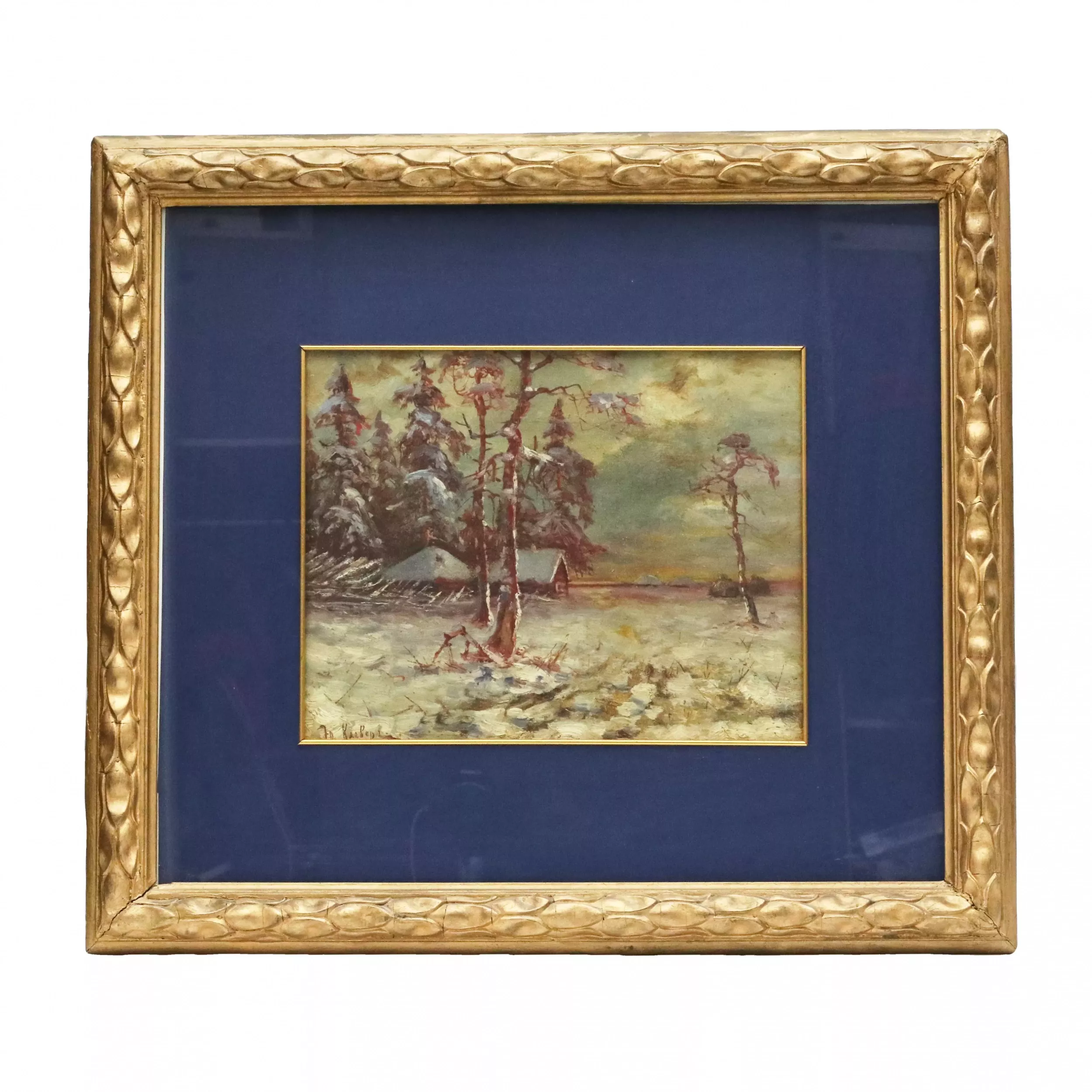 Trèfle Studio. Paysage d`hiver. Debut du 20ème siècle. 