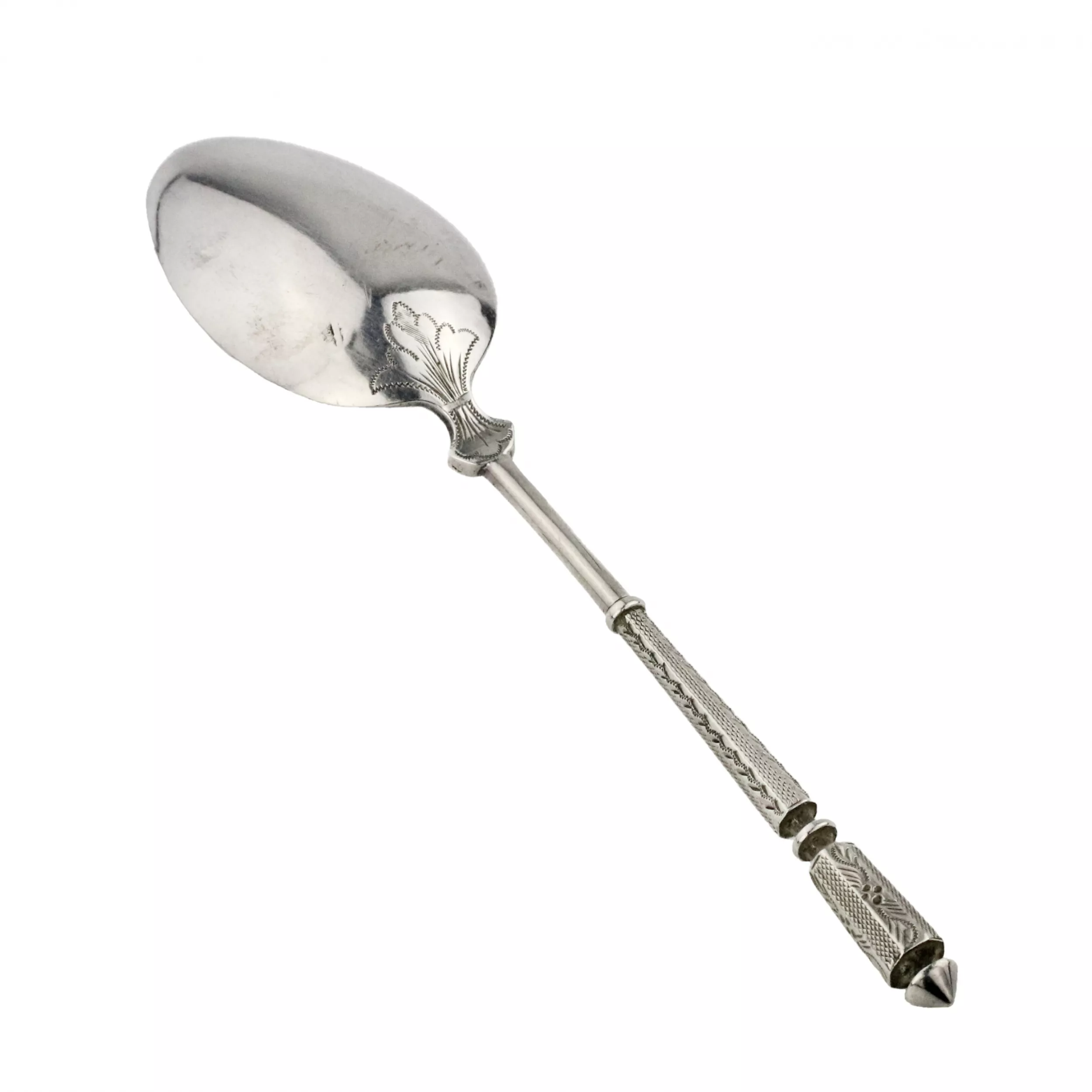  Анри СУФФЛО. Двенадцать серебряных чайных ложек в стиле директории. Конец 19 века.