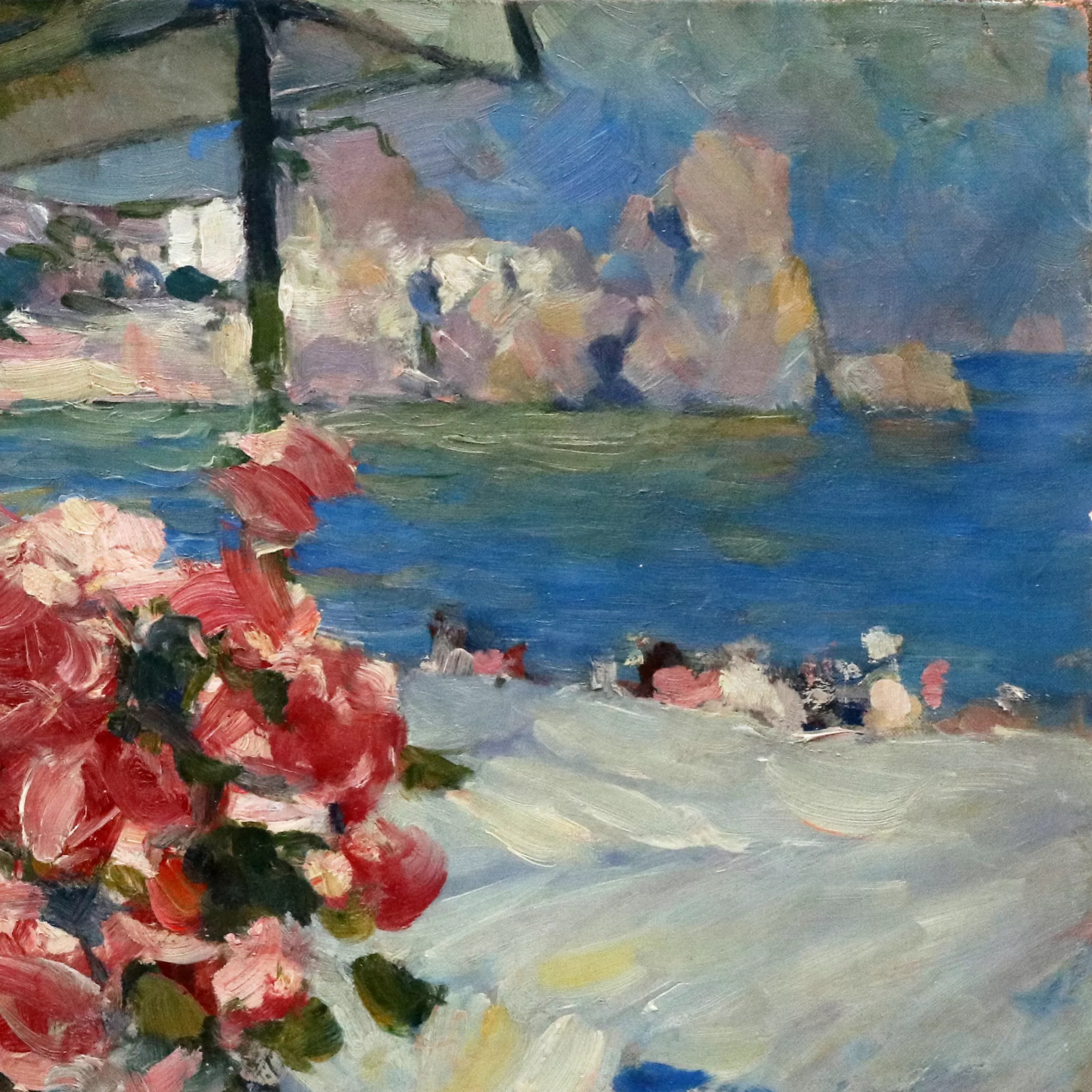  КОНСТАНТИН КОРОВИН. Гурзуф. Букет роз у моря. 1917 год. 