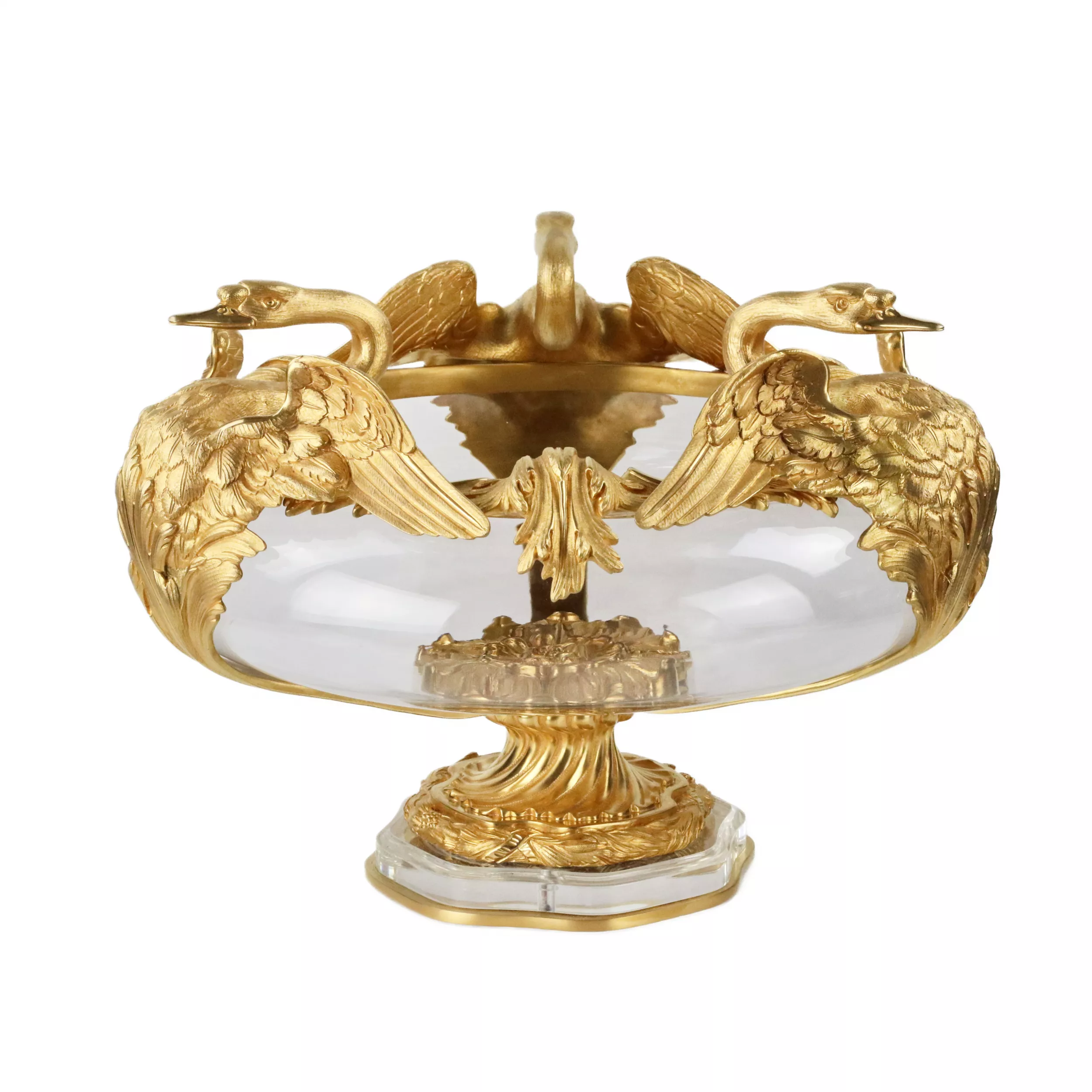 PAIRE DE JARDINIÈRES À MOTIF DE CYGNES FRANCE, XXᵉ SIÈCLE