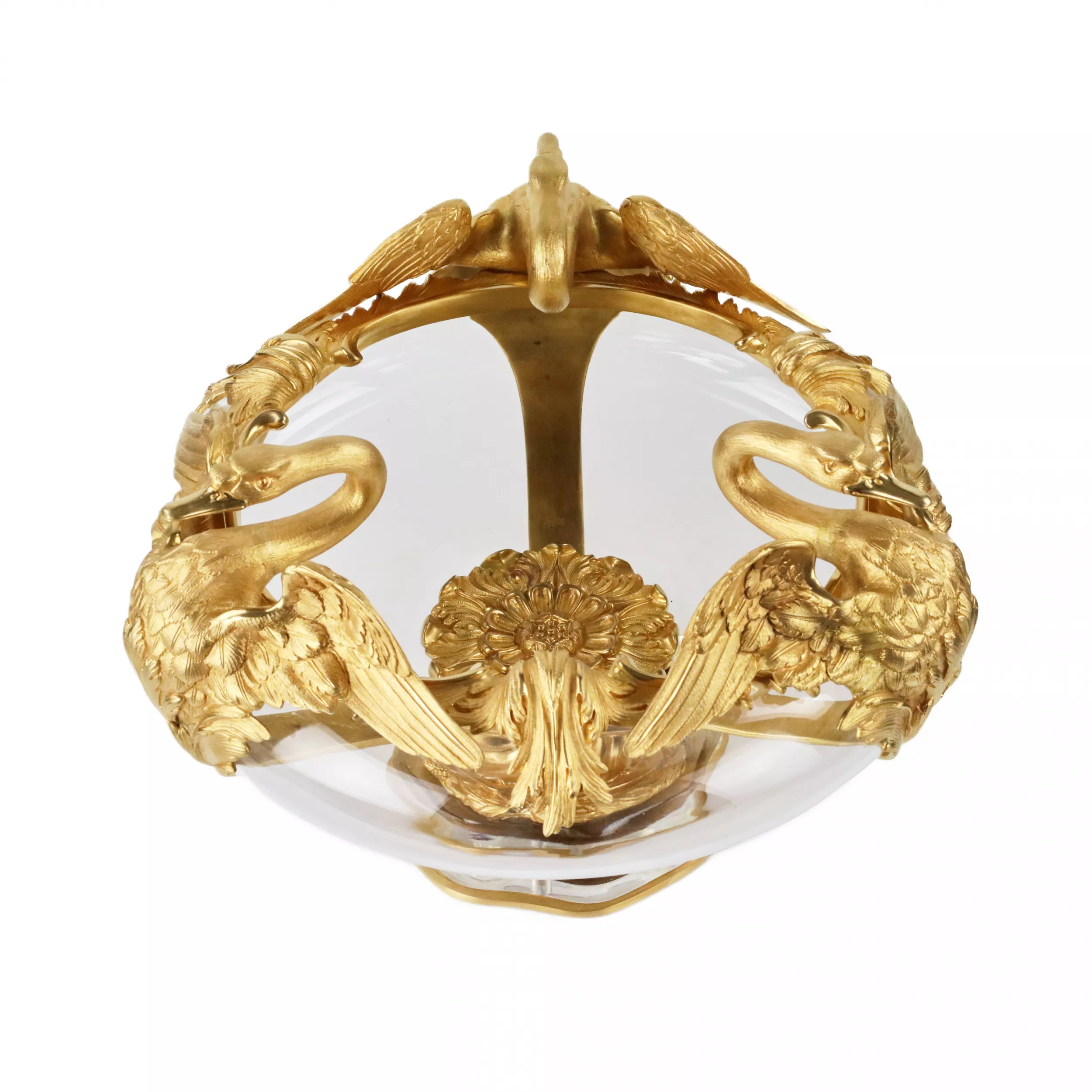 PAIRE DE JARDINIÈRES À MOTIF DE CYGNES FRANCE, XXᵉ SIÈCLE