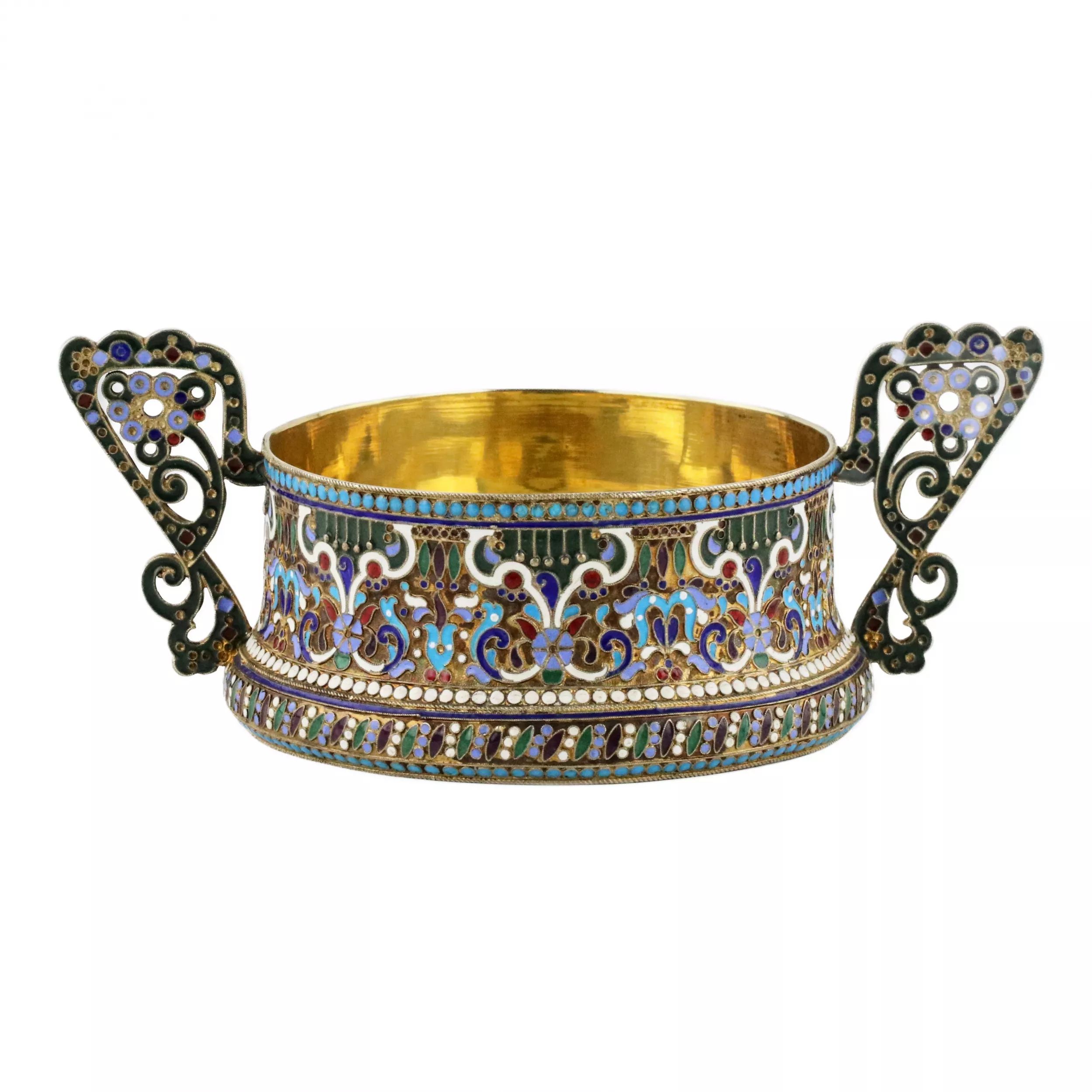 Sucrier russe en argent avec pince. 