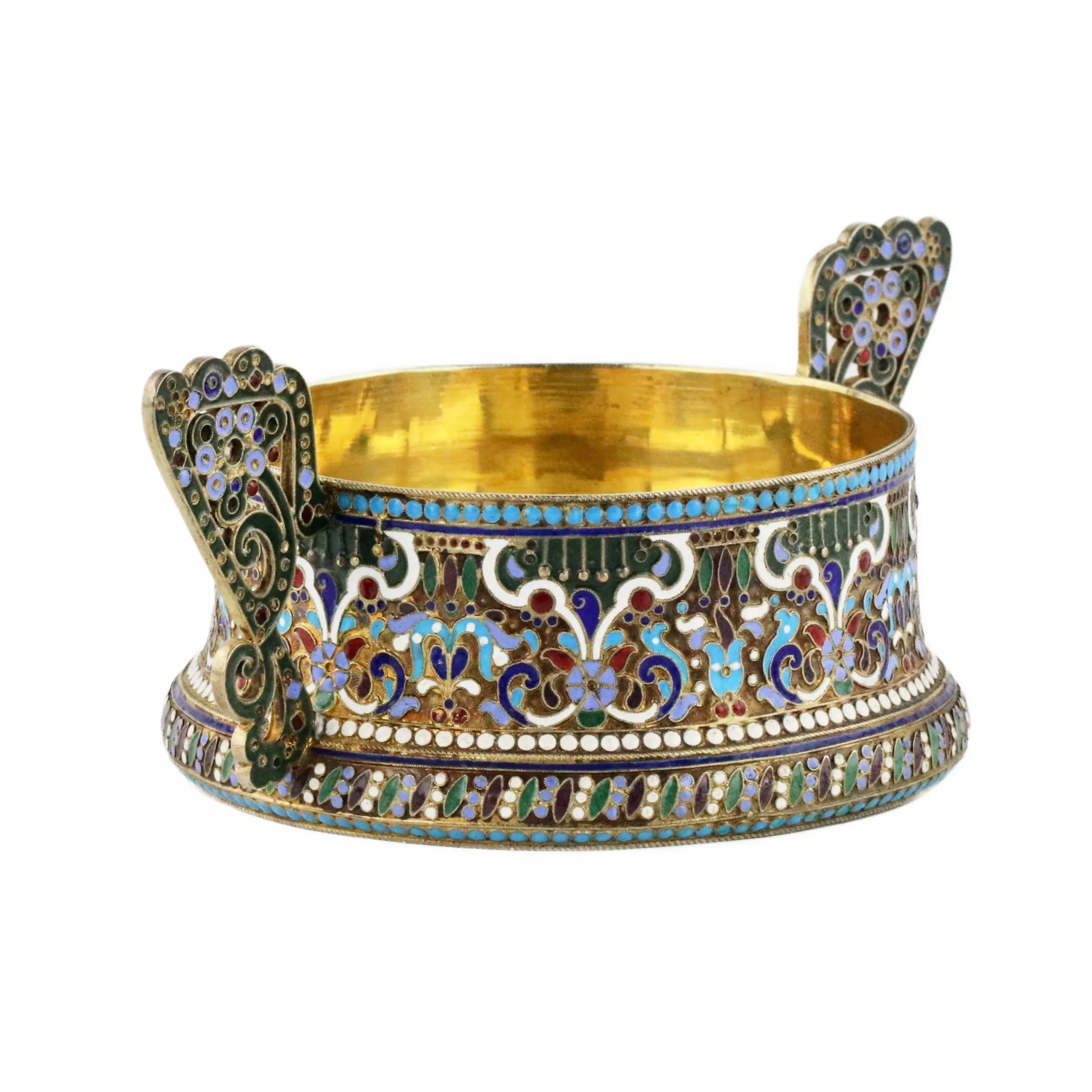 Sucrier russe en argent avec pince. 
