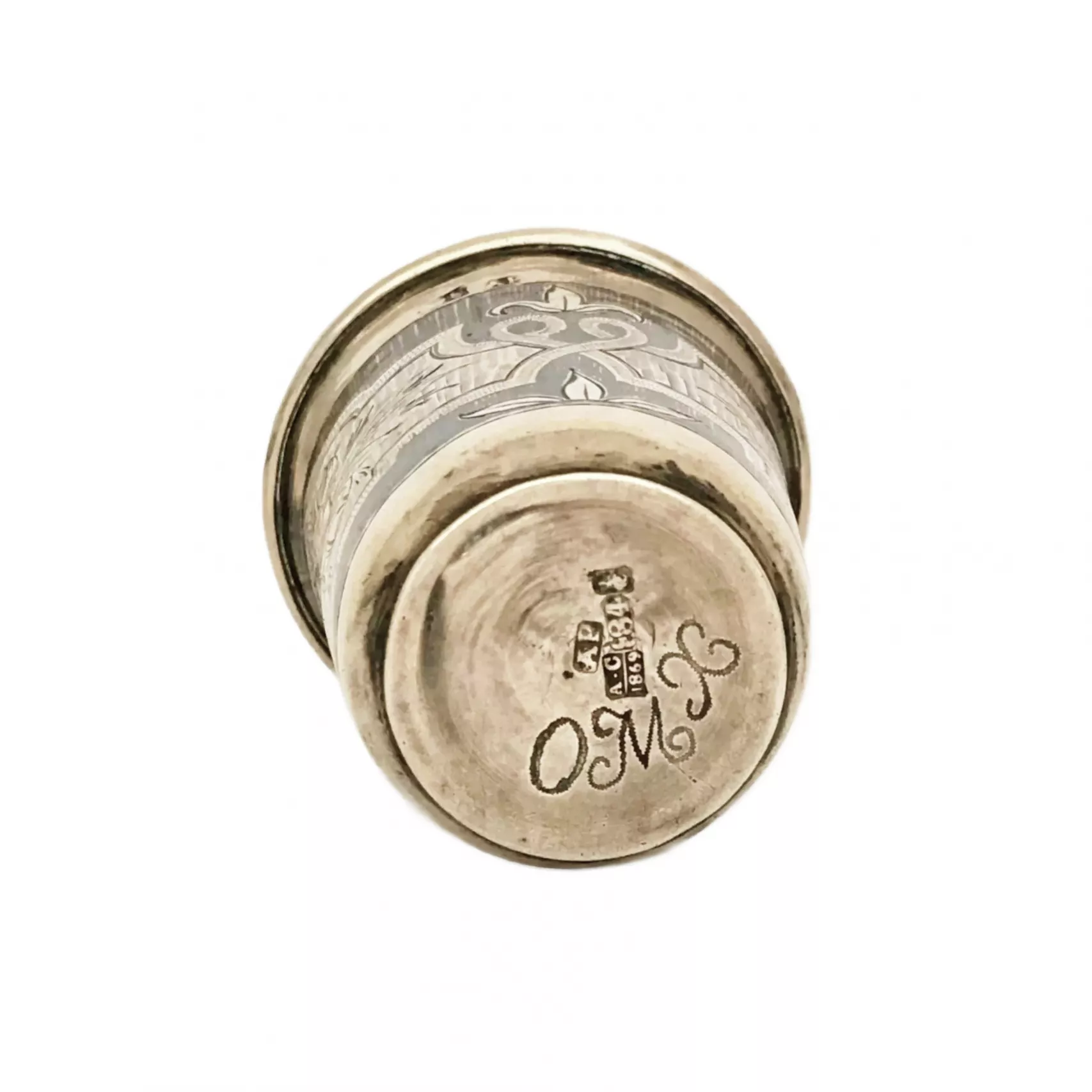 Russian silver cup 1869. 