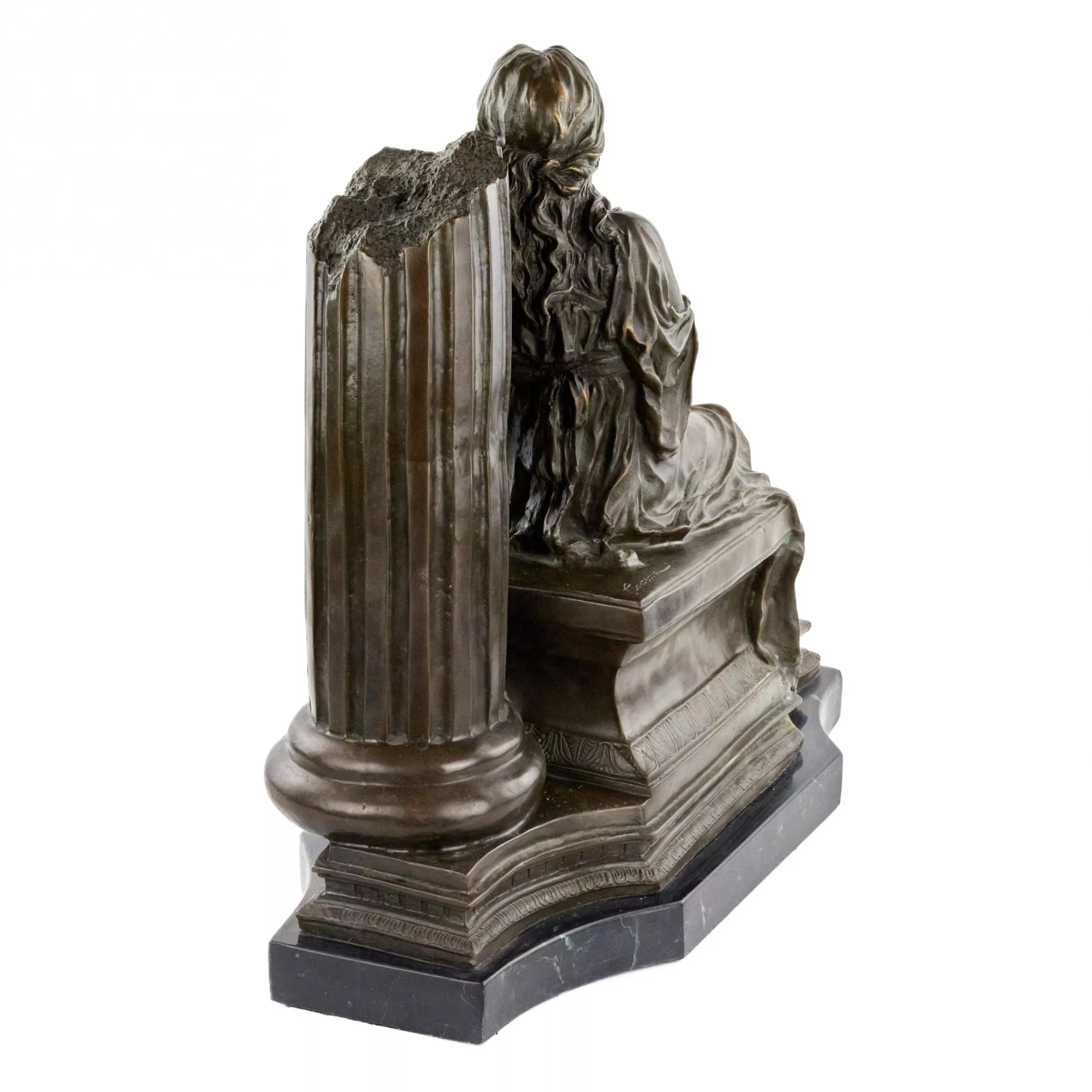 Sculpture en bronze Fille à la rose. 