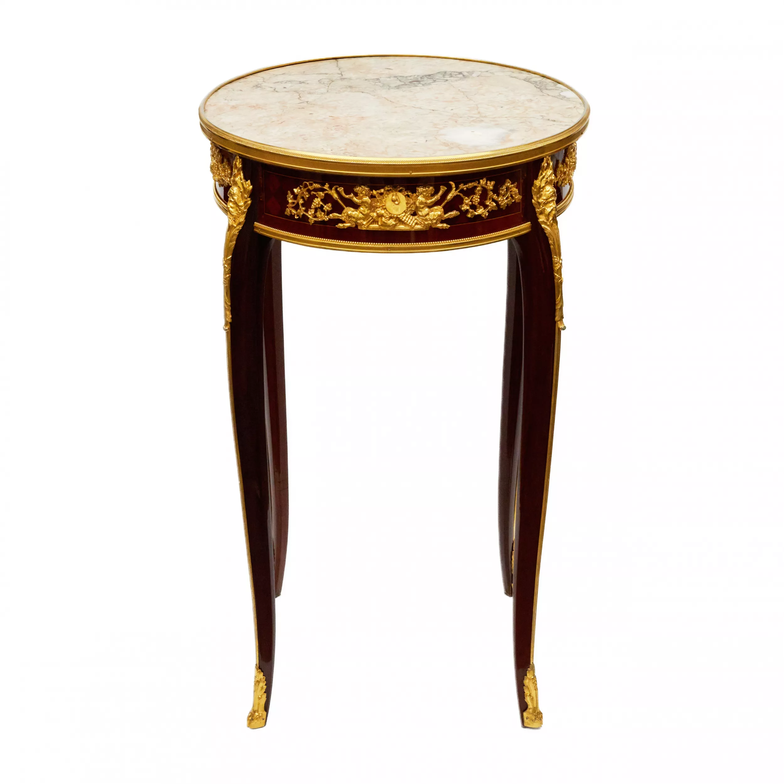 Magnifique table en acajou et bronze dore de François Linke. 