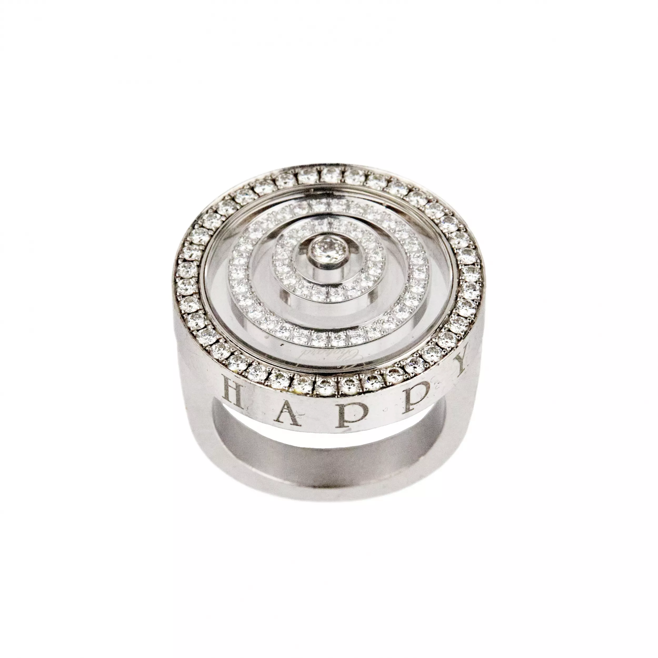 Bague Сhopard en or blanc et diamants. 