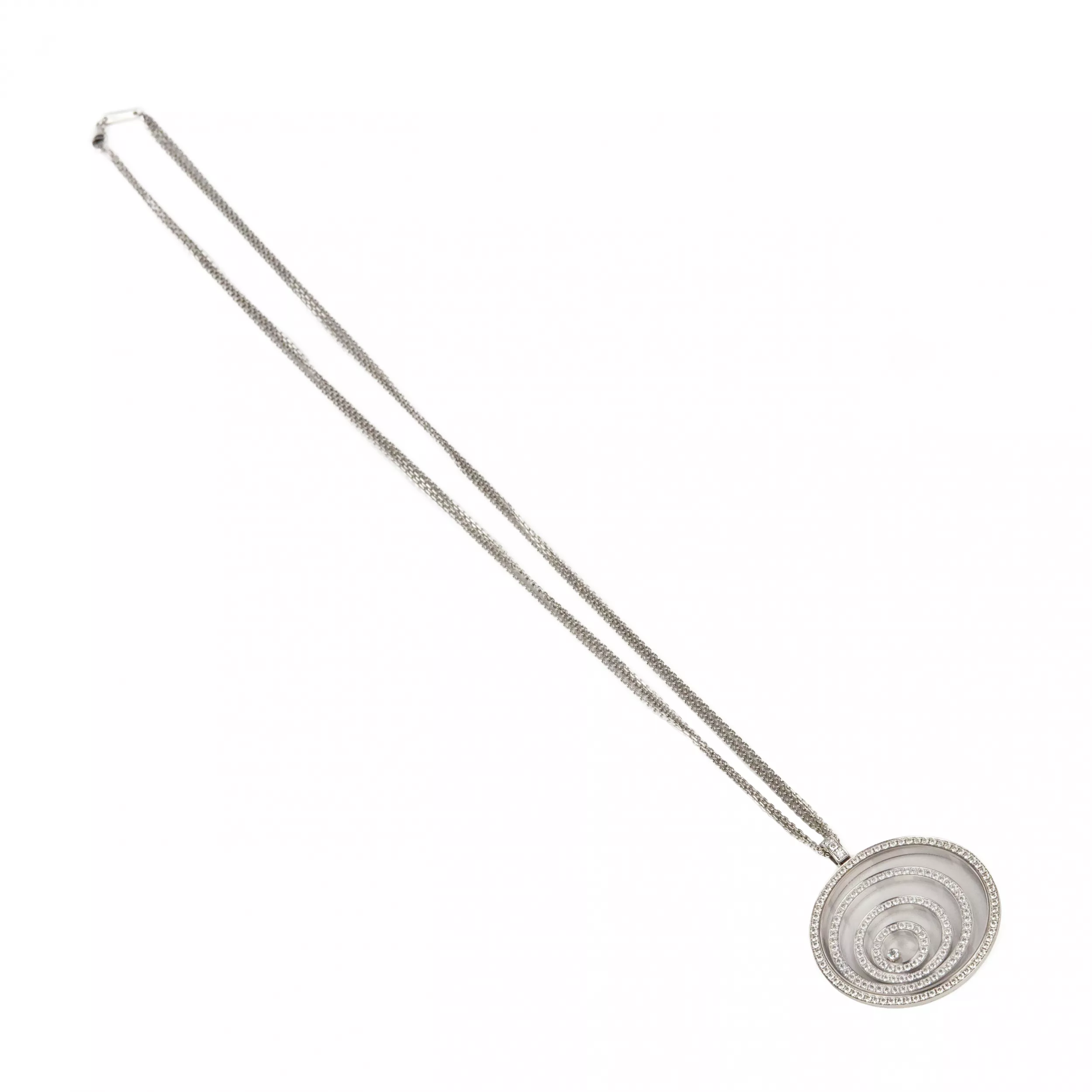 Pendentif Chopard en or blanc et diamants. 