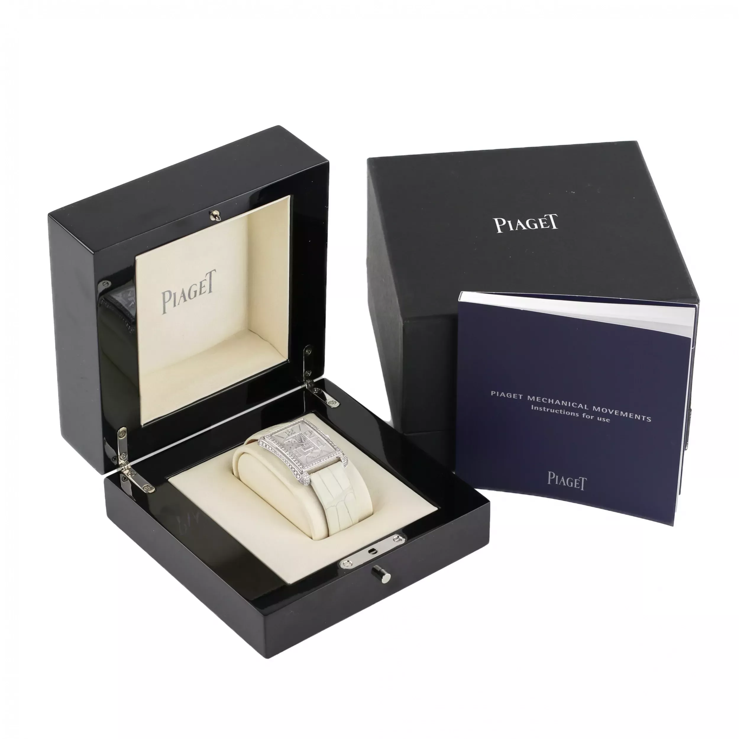 GOLD PIAGET BLACK TIE EMPERADOR WATCH SWITZERLAND