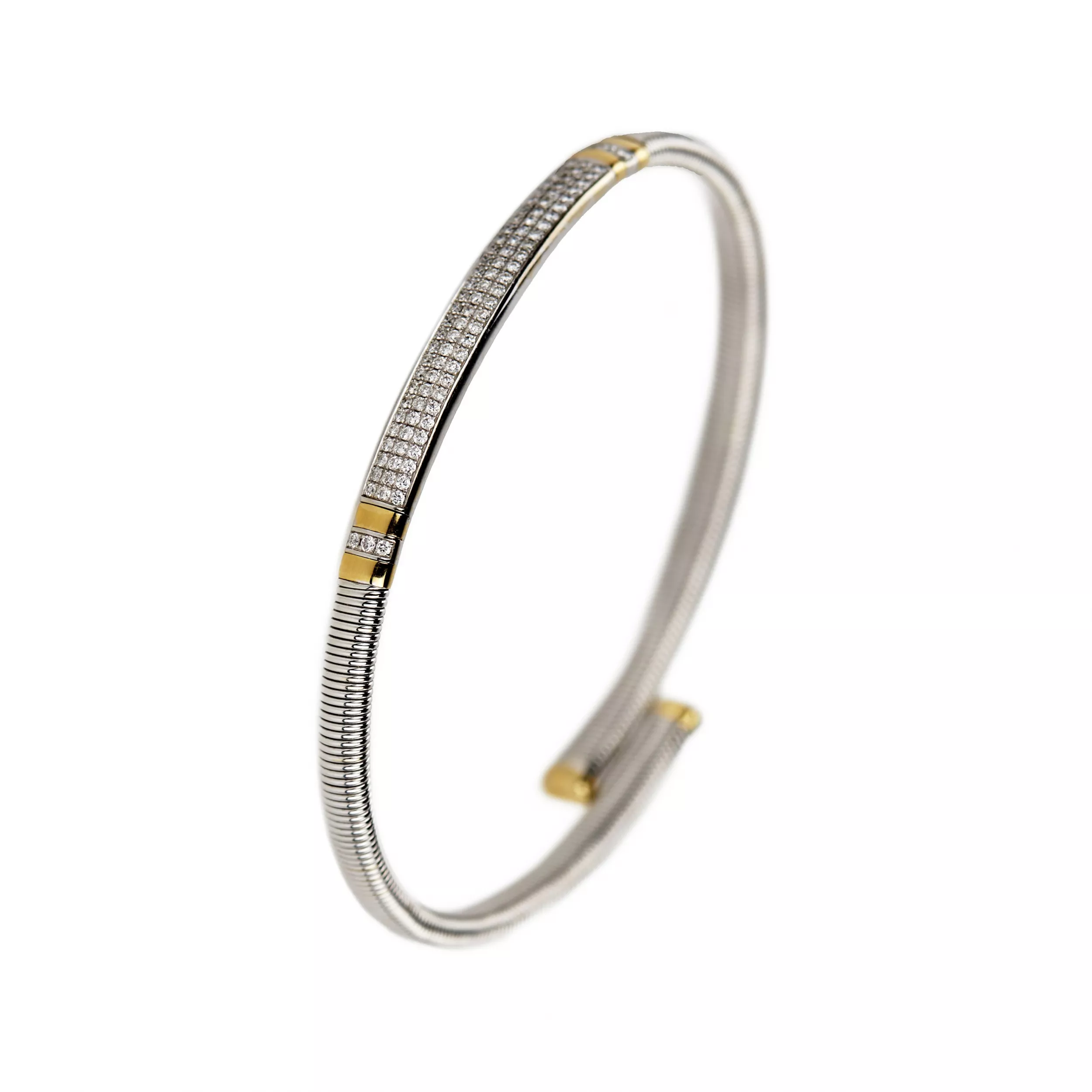 Gracieux bracelet en or avec diamants. Giorgio Visconti. 