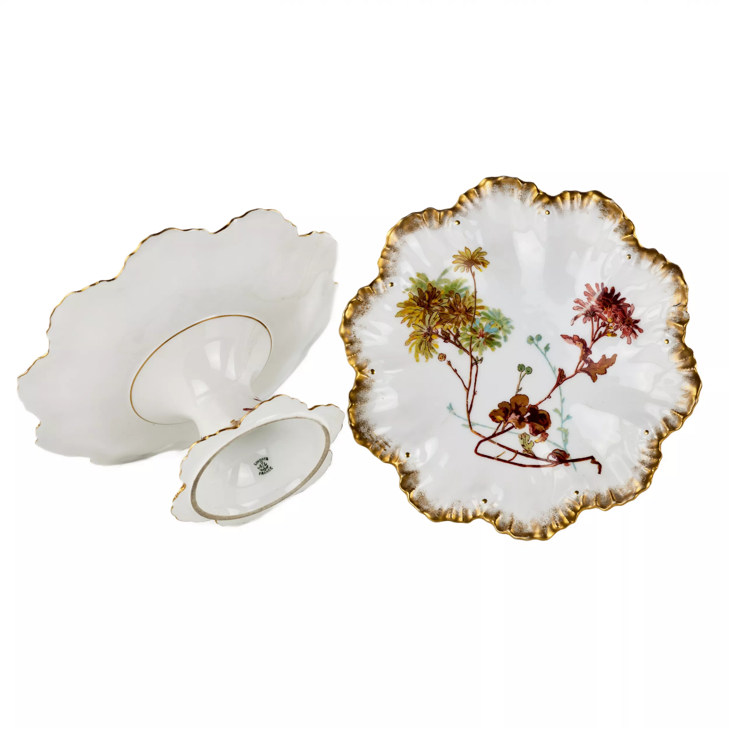 Porcelain service Limoges in the style of Art Nouveau. 20th century. 