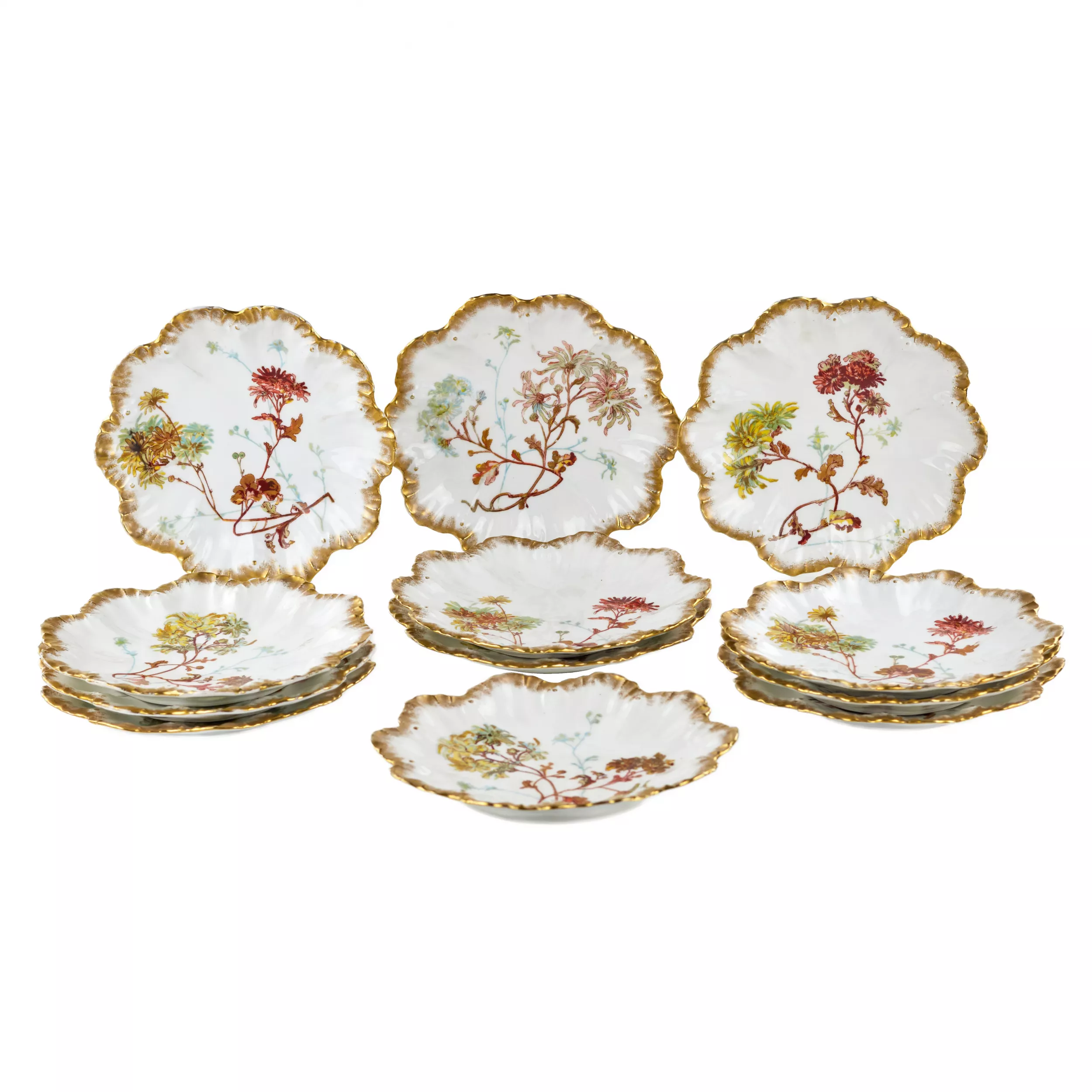 Porcelain service Limoges in the style of Art Nouveau. 20th century. 