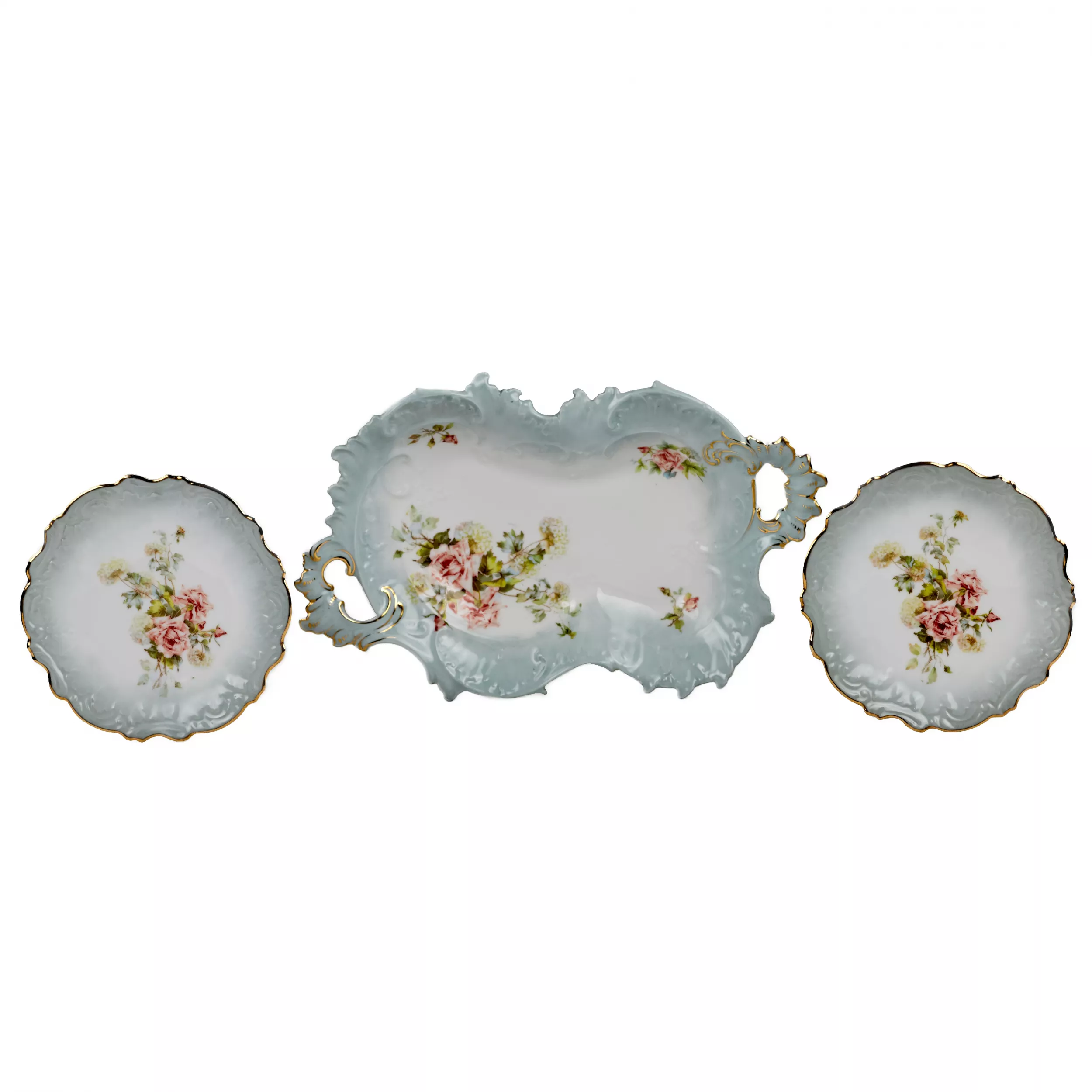 Delicate, porcelain, tea and coffee service, in neo-baroque forms. J.Jaksch&co. Riga. 