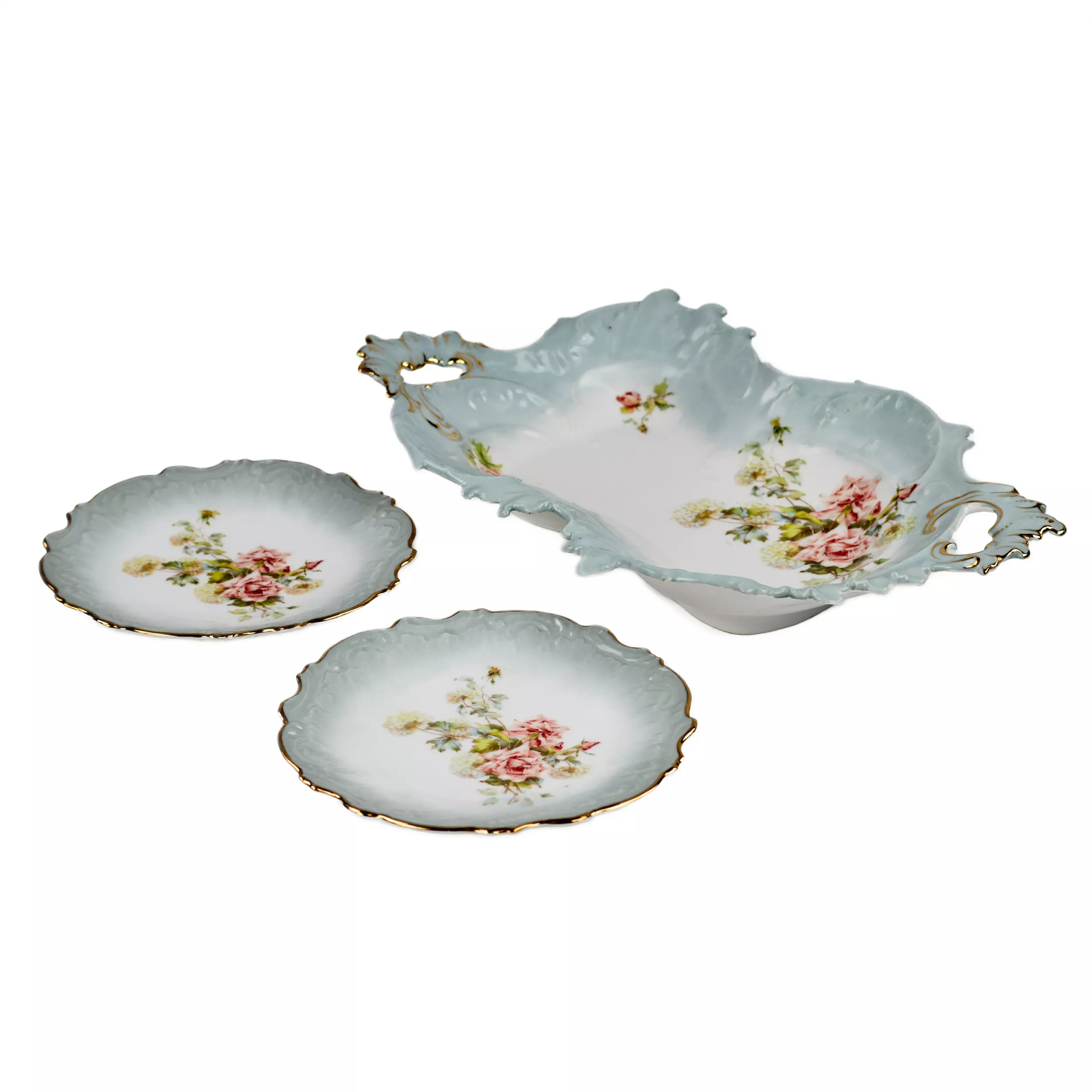 Delicate, porcelain, tea and coffee service, in neo-baroque forms. J.Jaksch&co. Riga. 