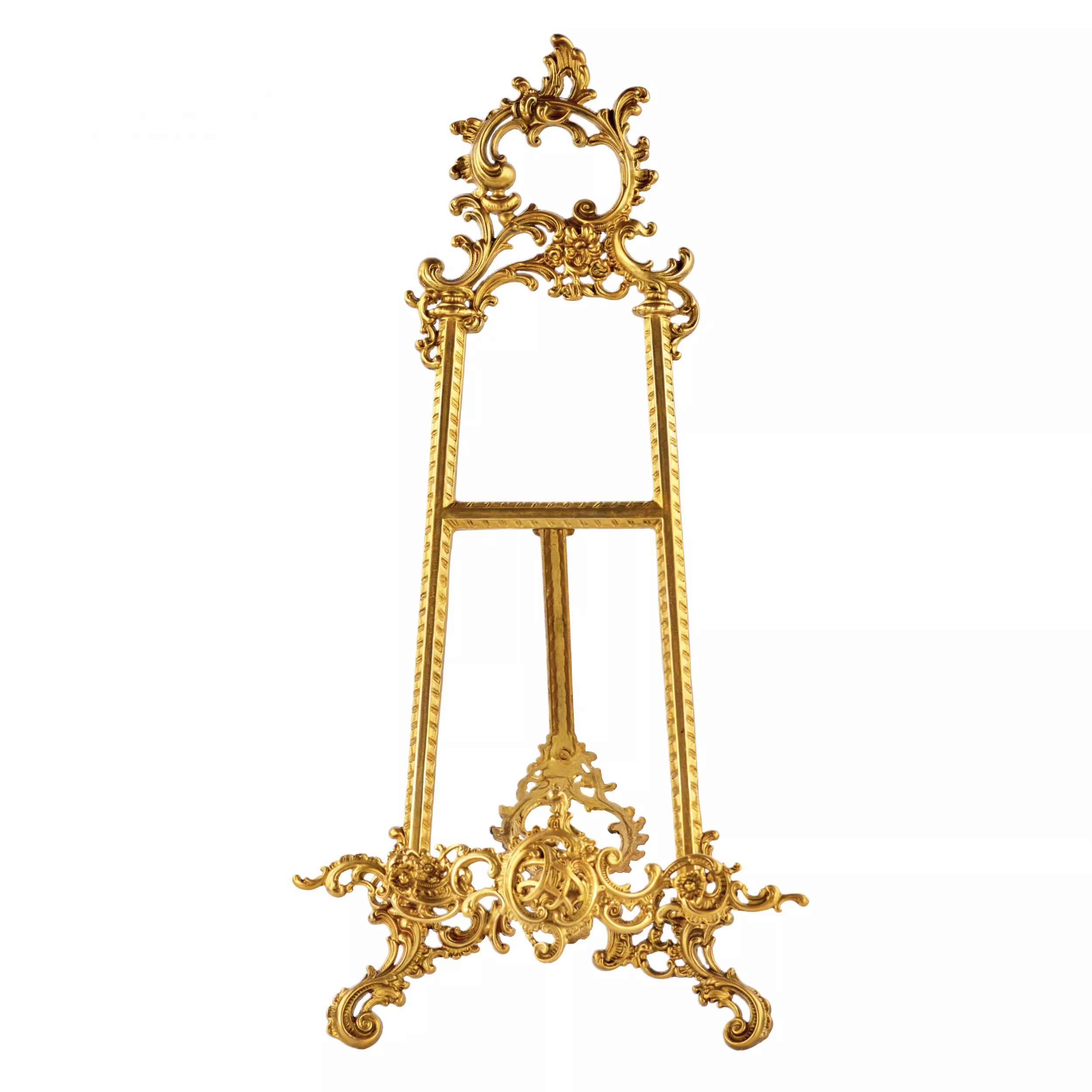 Chevalet de table en bronze dore de style Rococo. 